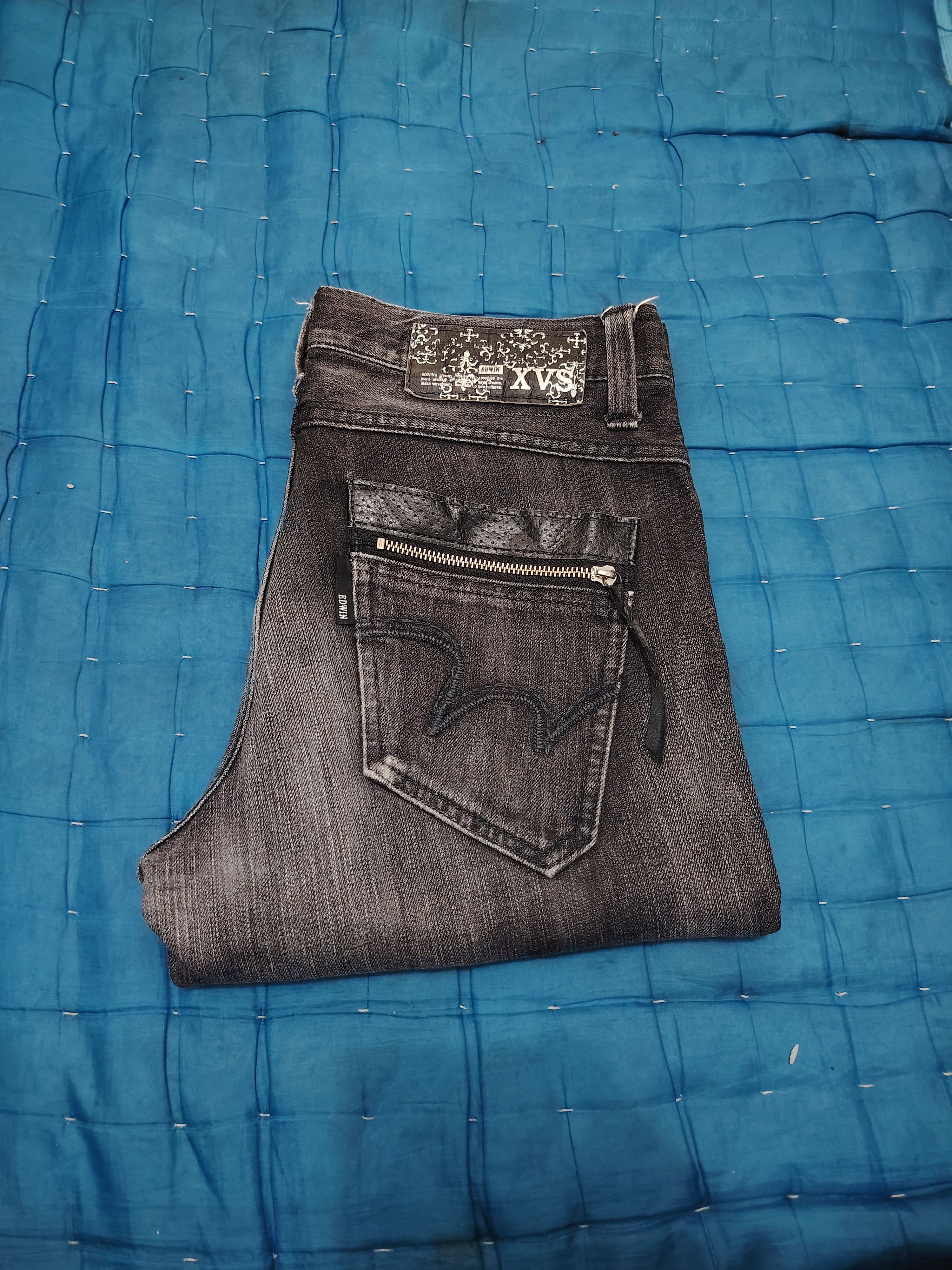 Edwin Japanese Edwin Flared jeans Half Leather Pocket Size US 31 - 22 Thumbnail