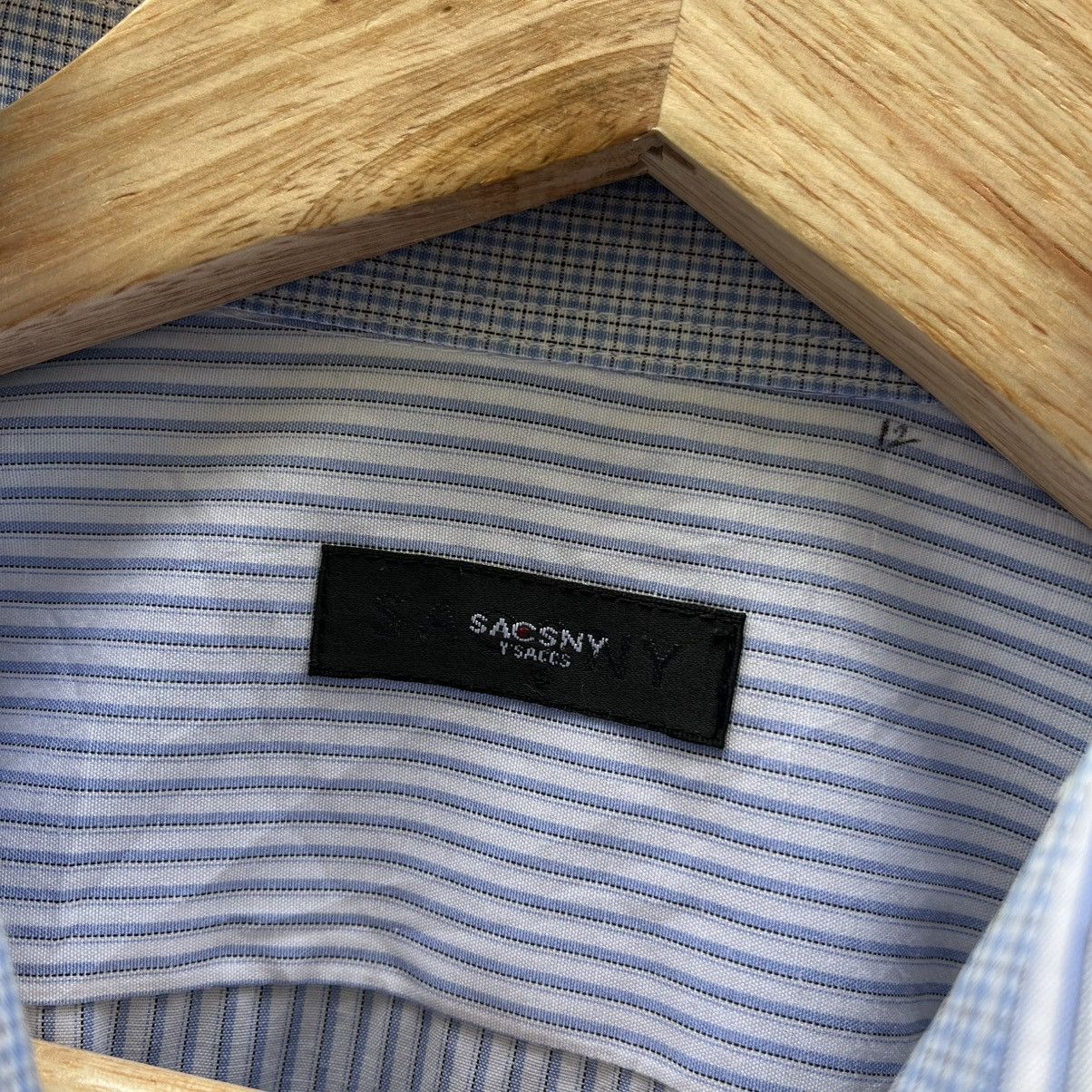 Yohji Yamamoto Sacsny Y’saccs by Yohji Yamamoto Striped Shirt Japanese Size US XL / EU 56 / 4 - 5 Thumbnail