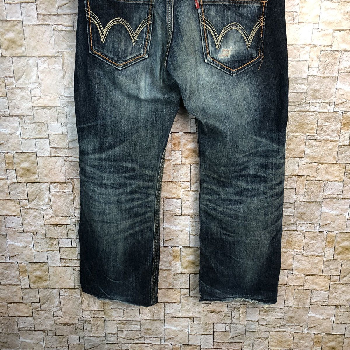 Edwin Edwin faded Blue Denim jeans Pants #7597 Size US 33 - 3 Thumbnail