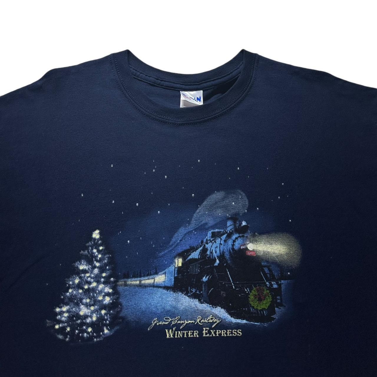 Gildan × Vintage Y2K Grand Canyon Winter Express Train T-Shirt Size US L / EU 52-54 / 3 - 3 Thumbnail