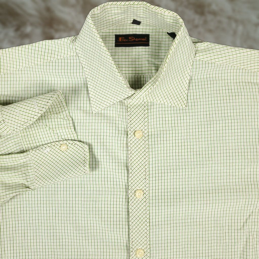 Ben Sherman VINTAGE Ben Sherman Green Check Long Sleeve Button Up Shirt Size L *Damaged* Mens Size US L / EU 52-54 / 3 - 1 Thumbnail