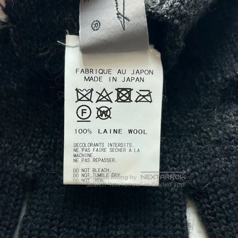 Yohji Yamamoto Yohji Yamamoto Black and Gray Signature Embroidered Gloves Size ONE SIZE - 8 Thumbnail