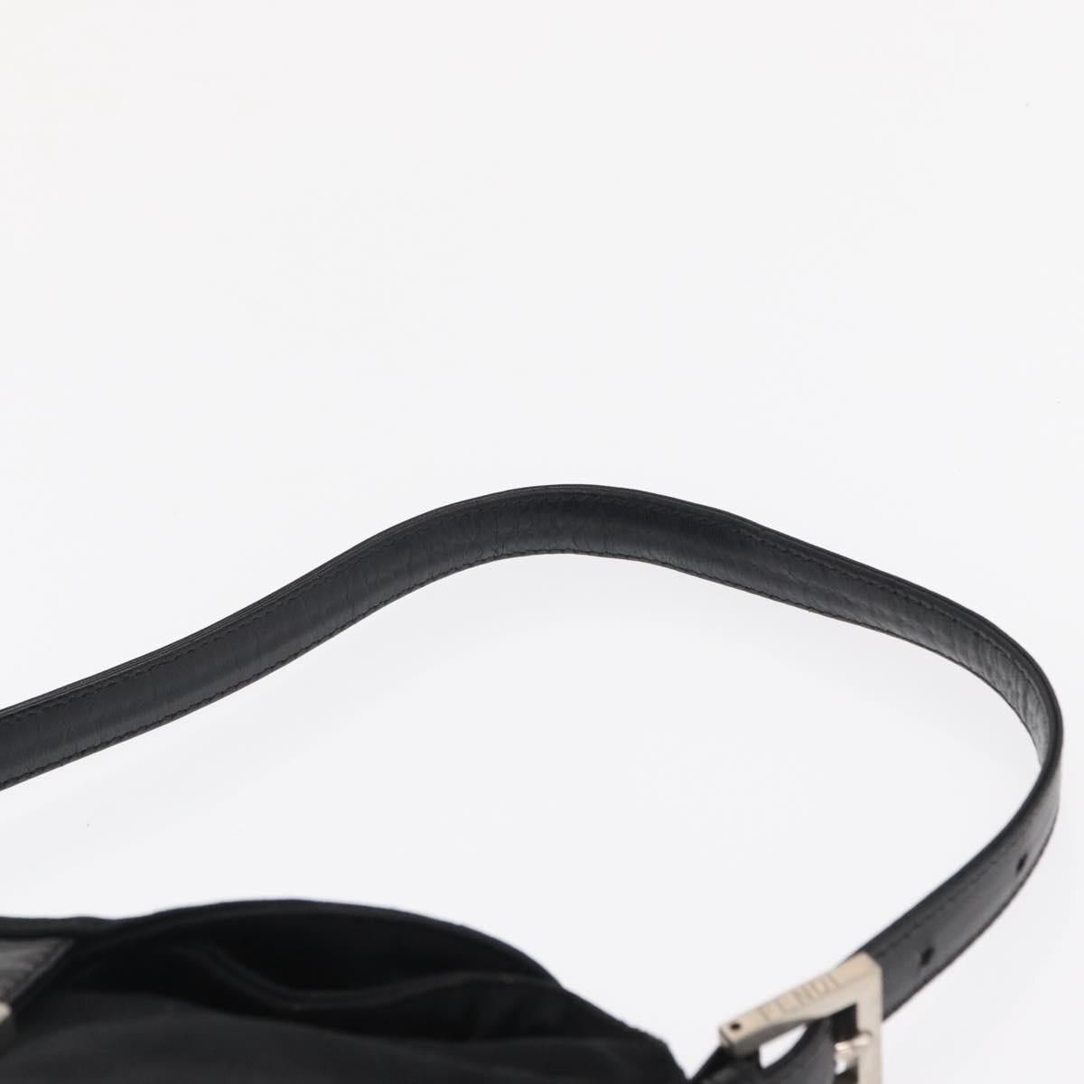 Fendi FENDI Mamma Baguette Shoulder Bag Nylon Black Silver Auth Size ONE SIZE - 8 Thumbnail