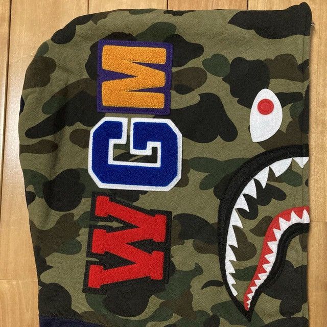 Bape BAPE CAMO Crazy Face Tiger Shark Full Zip Hoodie Navy APE Size US L / EU 52-54 / 3 - 4 Thumbnail
