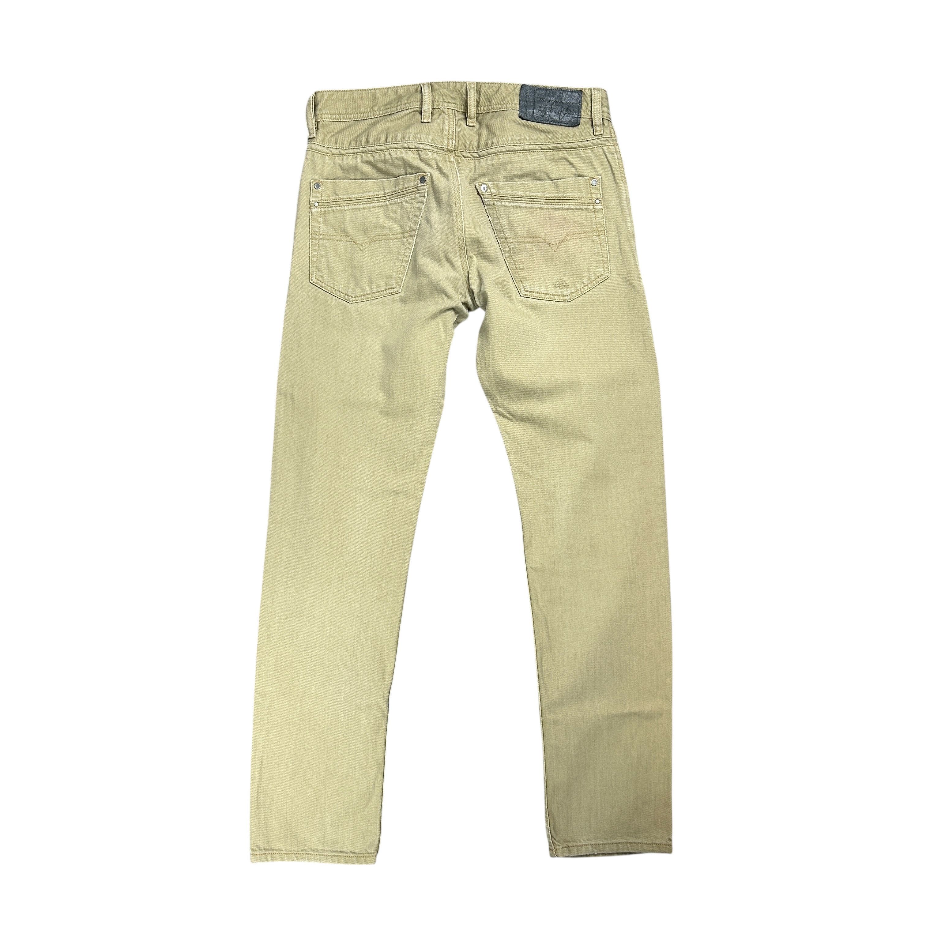 Diesel Diesel Krayver Regular Slim Carrot Beige Denim Men W31L32 Size US 31 - 2 Thumbnail