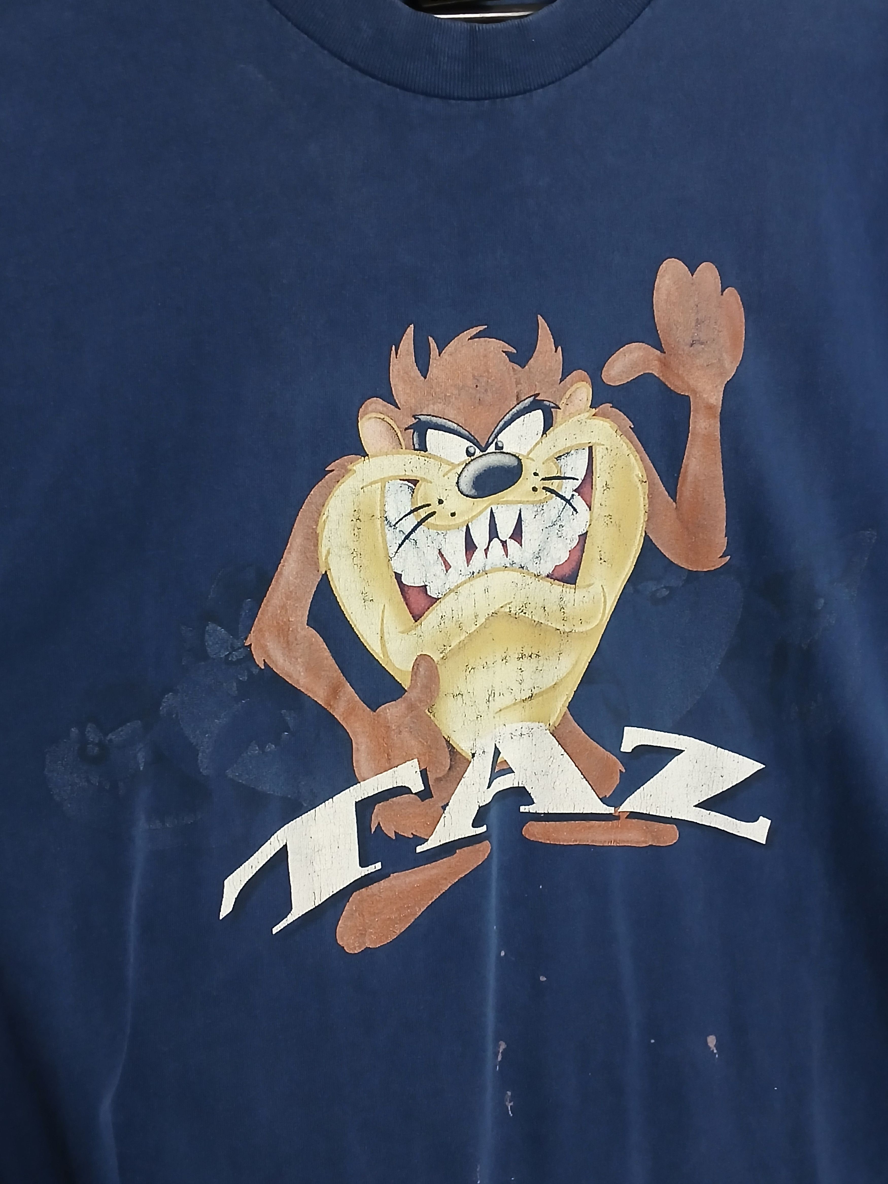 Cartoon Network × Vintage × Warner Bros Vintage Looney Tunes Taz T-Shirt Size US XL / EU 56 / 4 - 3 Thumbnail
