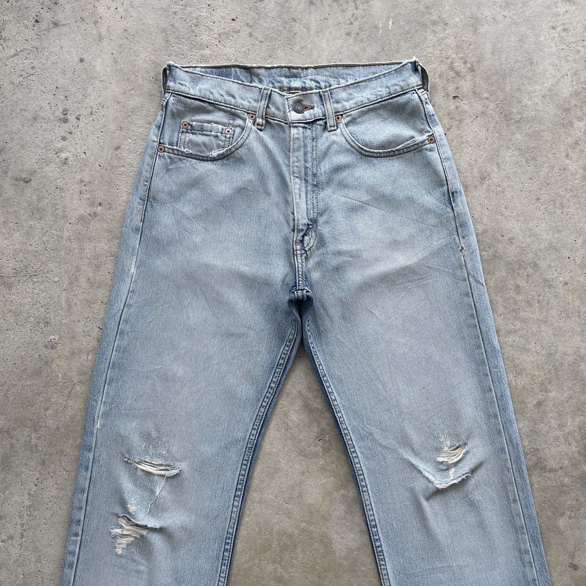 Levi's Vintage Clothing Vintage Levi’s 512 Wash Distressed Jeans Faded Denim Pants Size US 28 / EU 44 - 4 Thumbnail