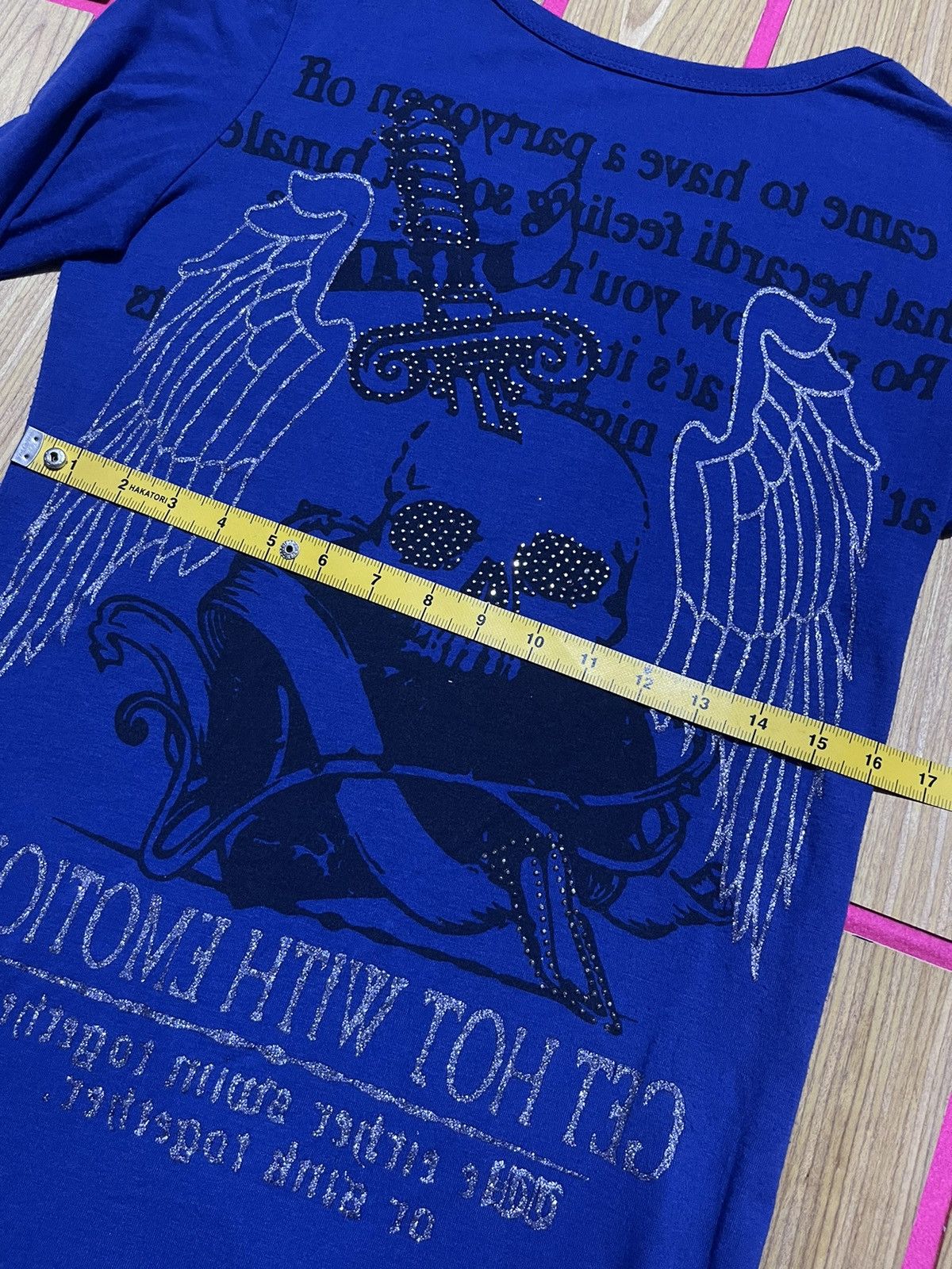 If Six Was Nine Y2K long sleeve t-shirt with skull cross pattern ifsix style Size M / US 6-8 / IT 42-44 - 10 Thumbnail