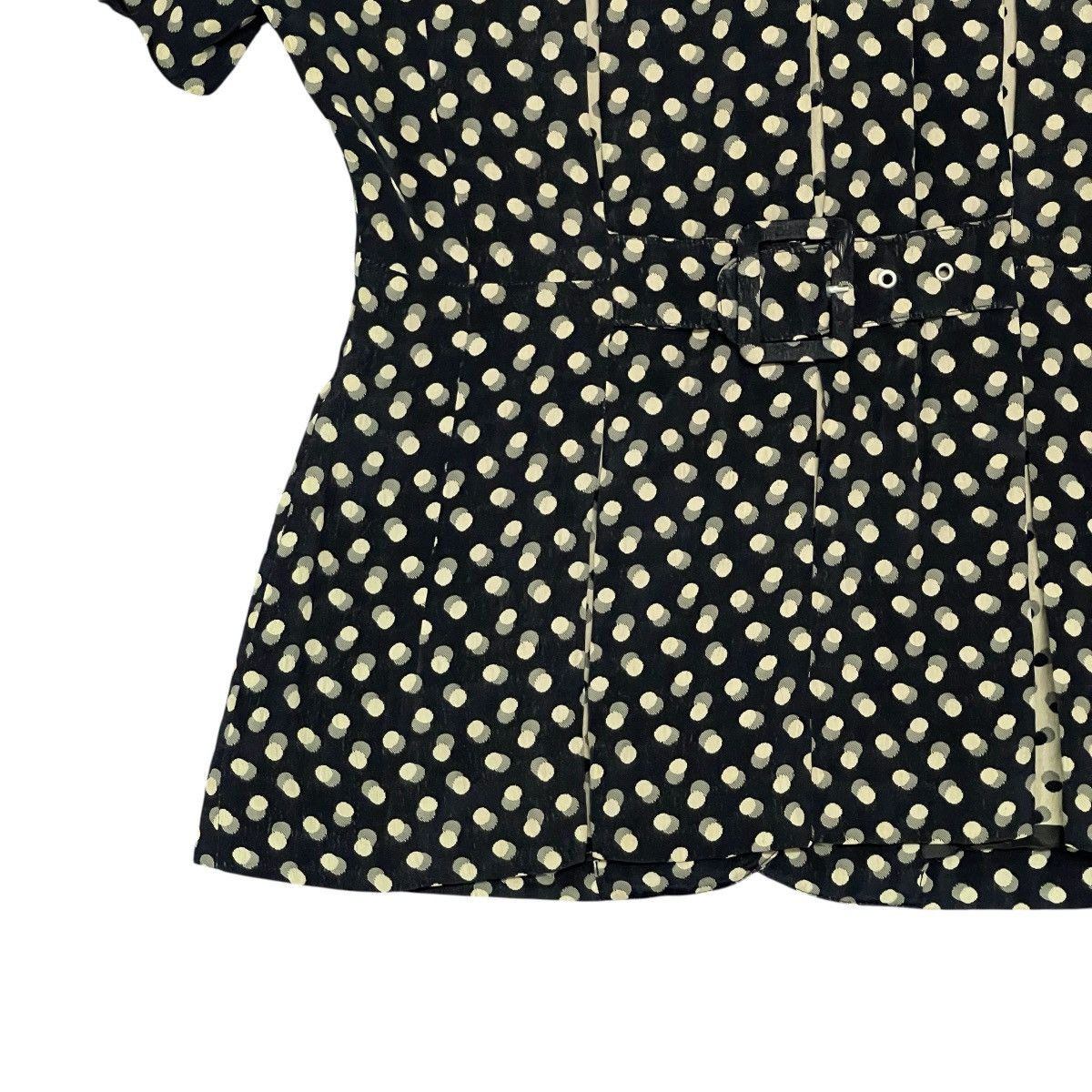 Vintage 80s Lolita Lempicka Paris Polka Dot Fitted Blazer Jacket Size M / US 6-8 / IT 42-44 - 11 Thumbnail