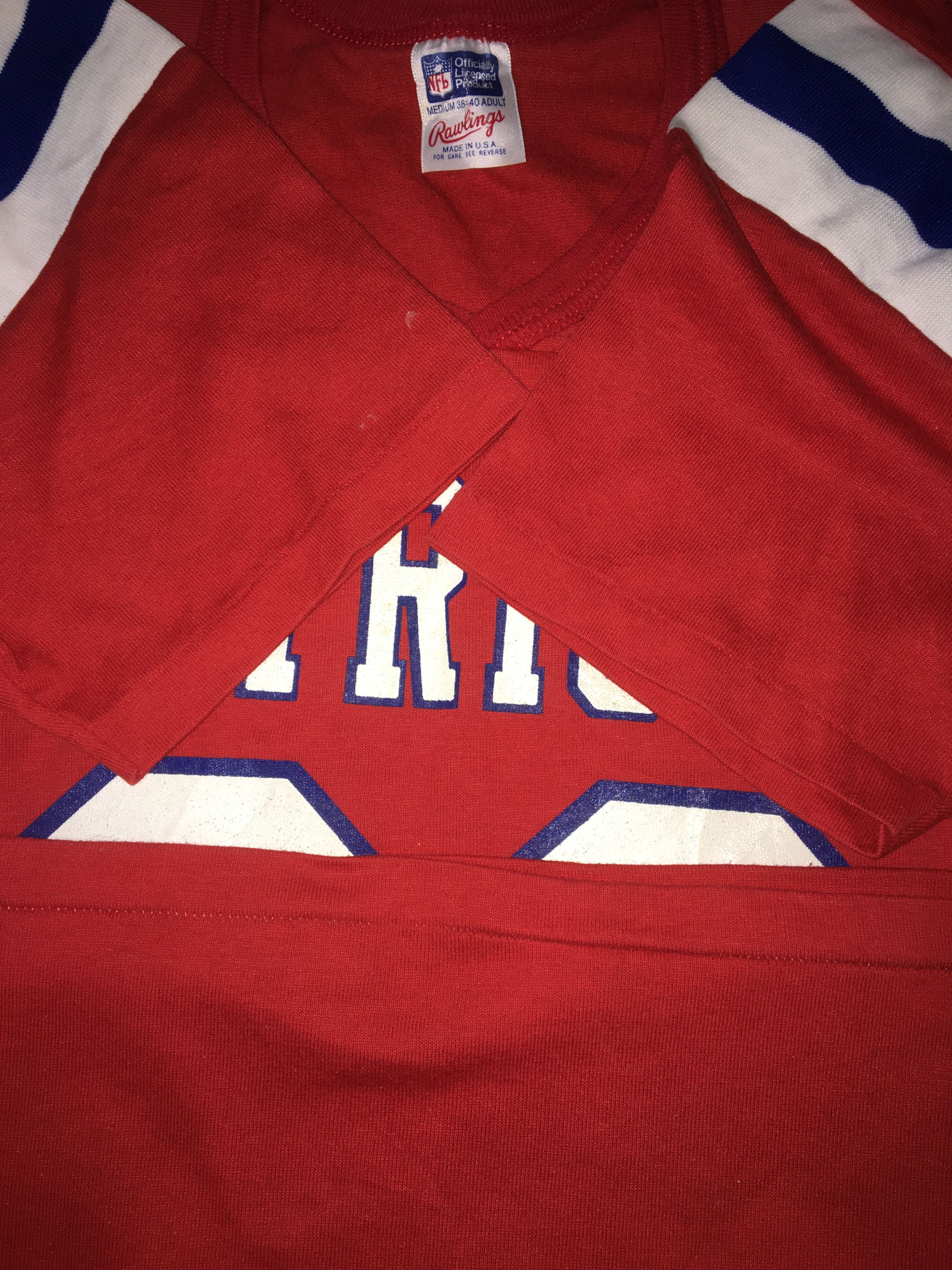 NFL Vintage NFL Rawlings Patriots 33 Tshirt Size US M / EU 48-50 / 2 - 6 Thumbnail