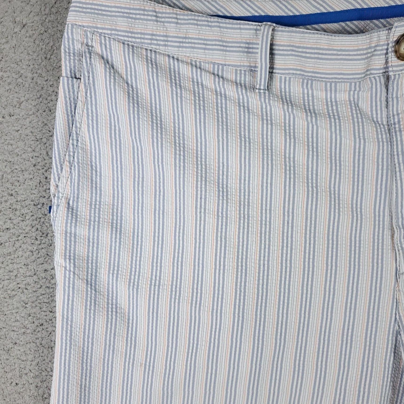 Tommy Bahama VINTAGE Tommy Bahama Men's Shorts Size 42 Blue Nylon Flat Front Chino Casual Summer Size US 42 / EU 58 - 2 Thumbnail