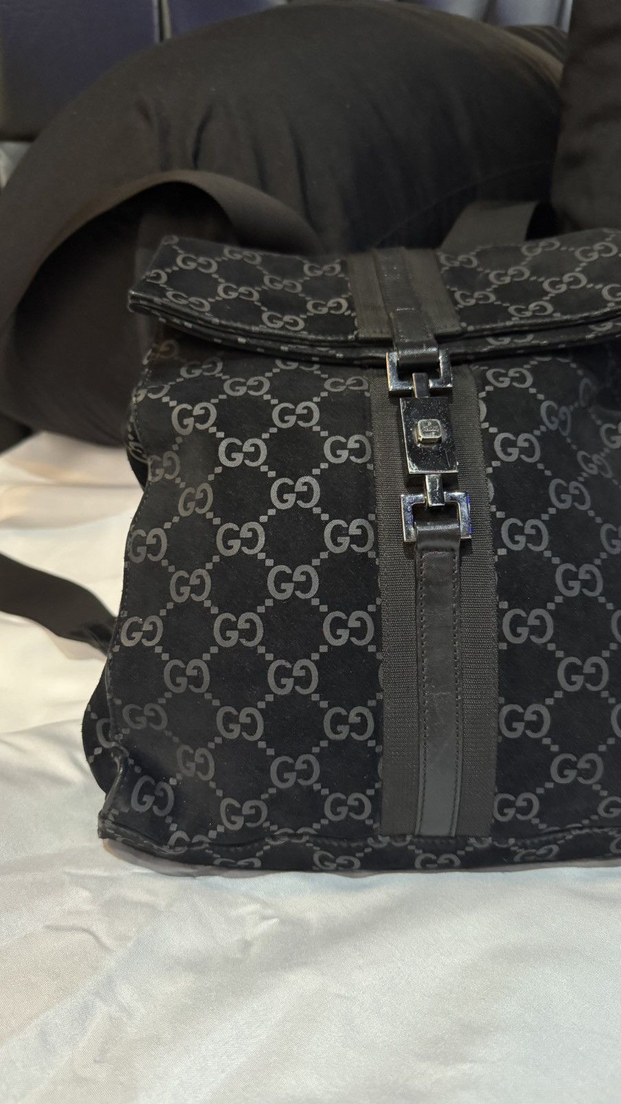 Gucci GUCCI Jackie / Backpack / Suede / Black / GG pattern Size ONE SIZE - 6 Thumbnail