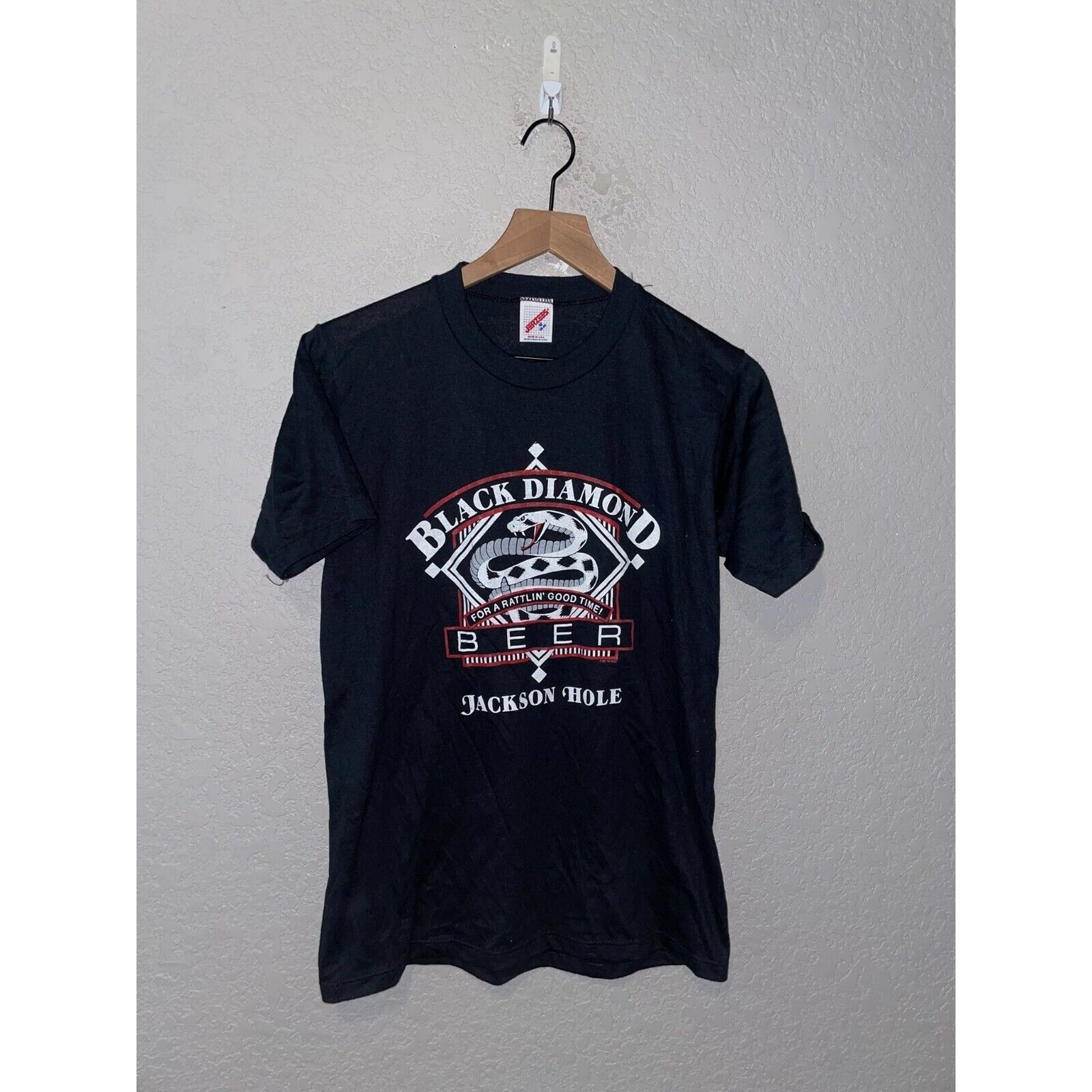 Jerzees Vintage Beer Shirt Black Diamond Jackson Hole Tee 80s VTG M Size US M / EU 48-50 / 2 - 1 Thumbnail