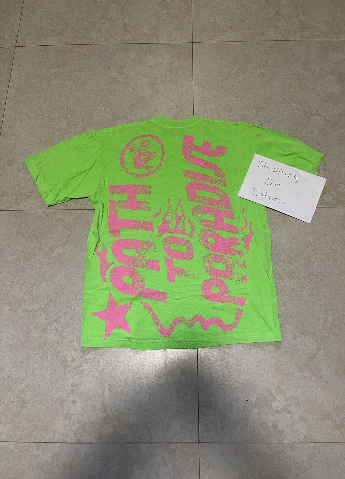 HELLSTAR HellStar Neon Green Jesus Emblem Tee Size US M / EU 48-50 / 2 - 2 Thumbnail