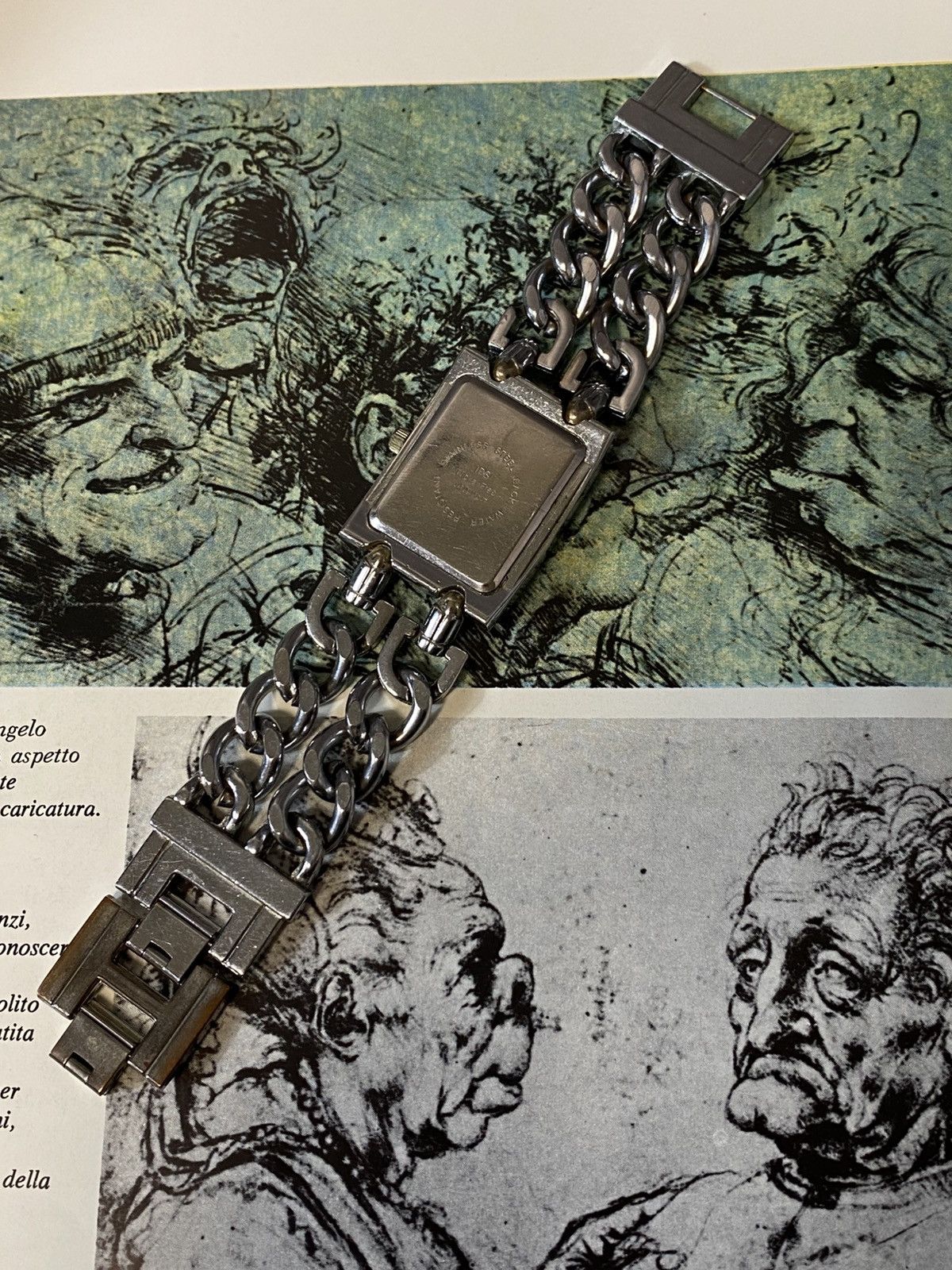 Japanese Brand Giorgie Valentian Y2K Chunky Double Chain Bracelet Watch Size ONE SIZE - 7 Thumbnail