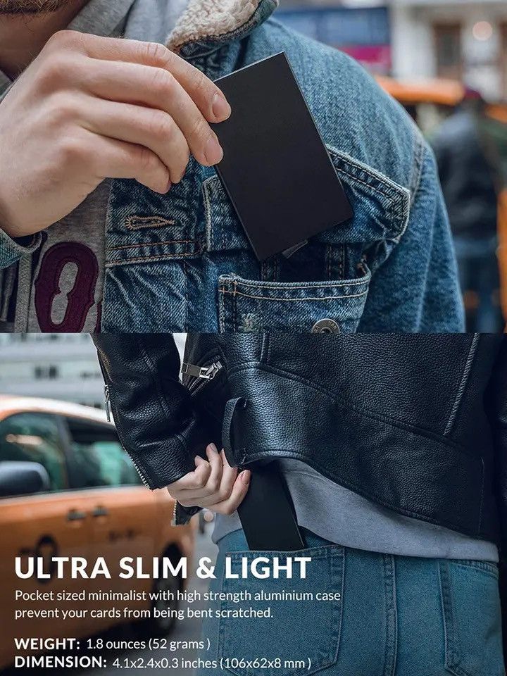 Designer × Japanese Brand Metal Card Case Wallet RFID Protection Mini Size ONE SIZE - 6 Thumbnail