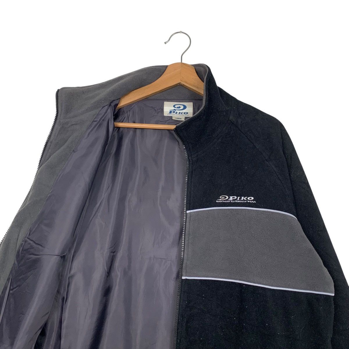 Japanese Brand 90's PIKO Hawaiian Longboard Wear Fleece Jacket #2770-C125 Size US L / EU 52-54 / 3 - 10 Thumbnail