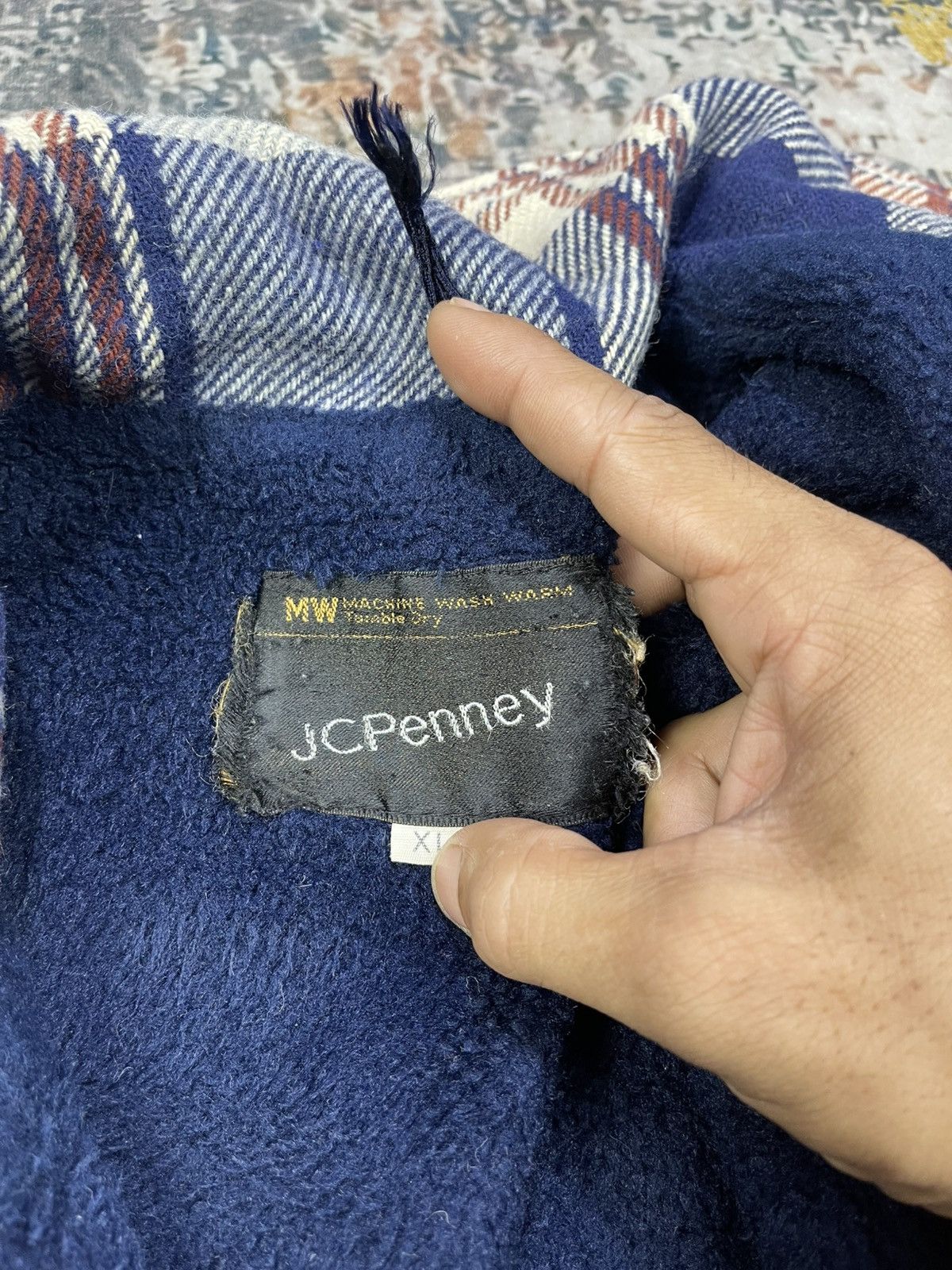 JCPenney Vtg JCpenny Plaid Melton Wool Button Down Overshirt Jacket Size US XL / EU 56 / 4 - 17 Thumbnail