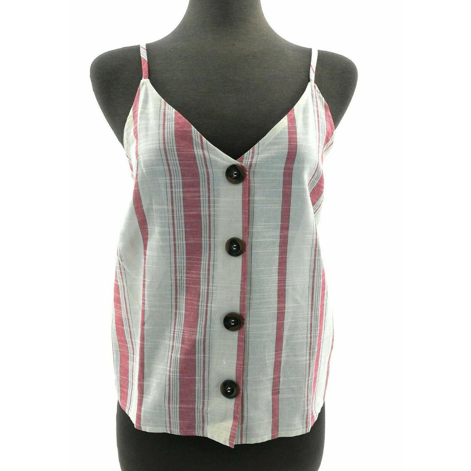 Other Love J Red & Cream Vertical Striped Crop Top - Size XL Size XL / US 12-14 / IT 48-50 - 1 Thumbnail