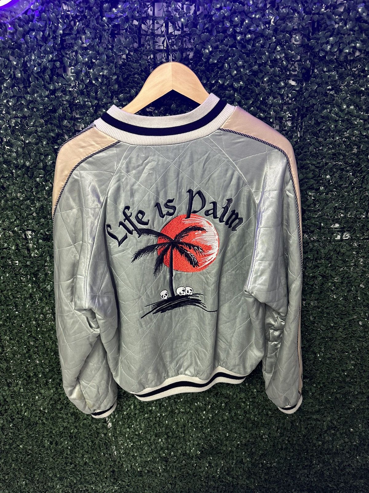 Palm Angels Palm Angels Stain Bomber Jacket “Life Is Palm” Size US M / EU 48-50 / 2 - 1 Thumbnail