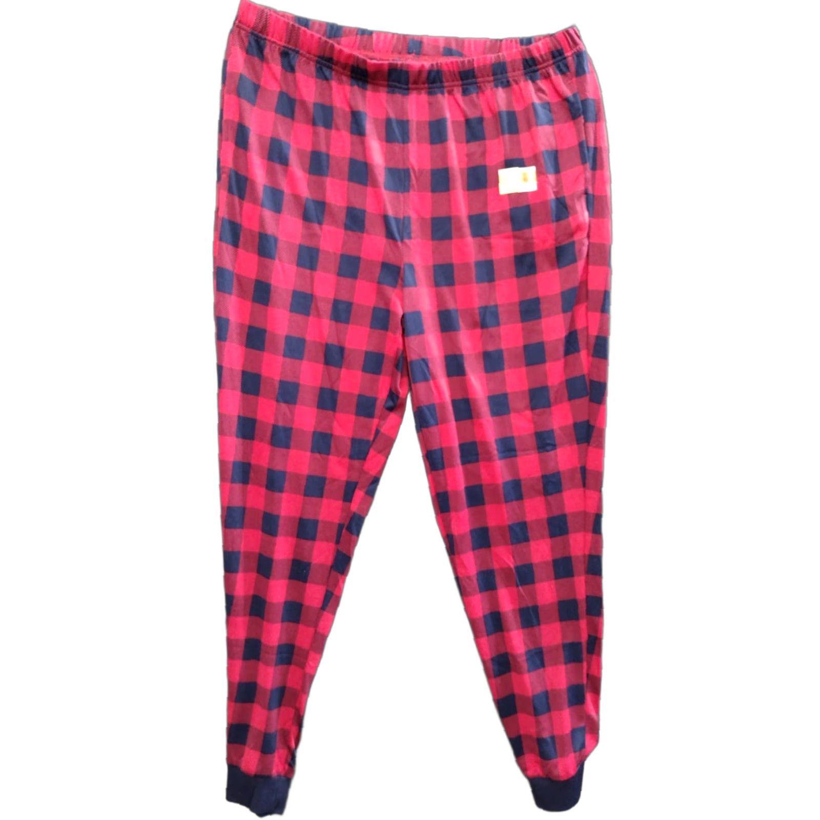 Vintage Dearfoams Men's Pajama Pants XL Red Plaid Flannel Lounge Pants with Pockets Size US 36 / EU 52 - 1 Thumbnail