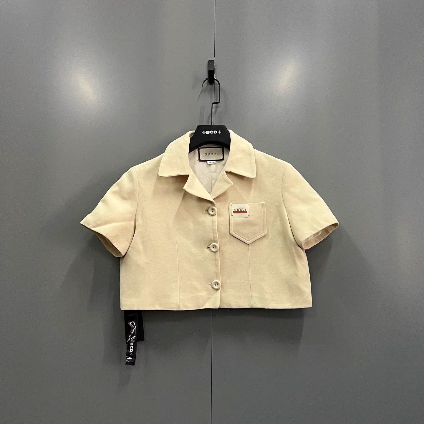 Gucci GUCCI logo wool short sleeve jacket 38 Size S / US 4 / IT 40 - 1 Thumbnail