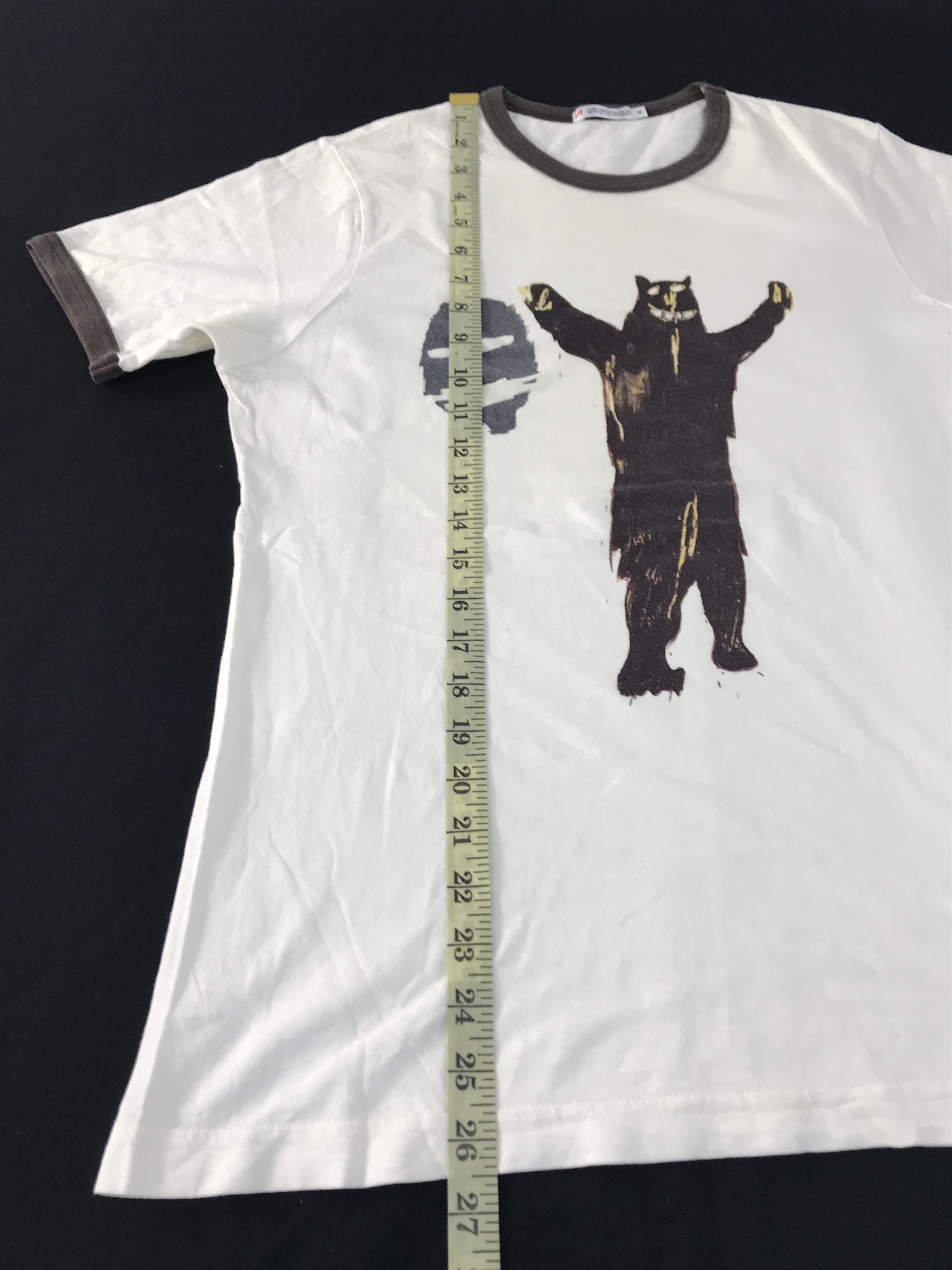 Jean-Michel Basquiat Jean Michel Basquiat Ringer Dancing Bear Printed Tee T-shirt Size US S / EU 44-46 / 1 - 10 Thumbnail