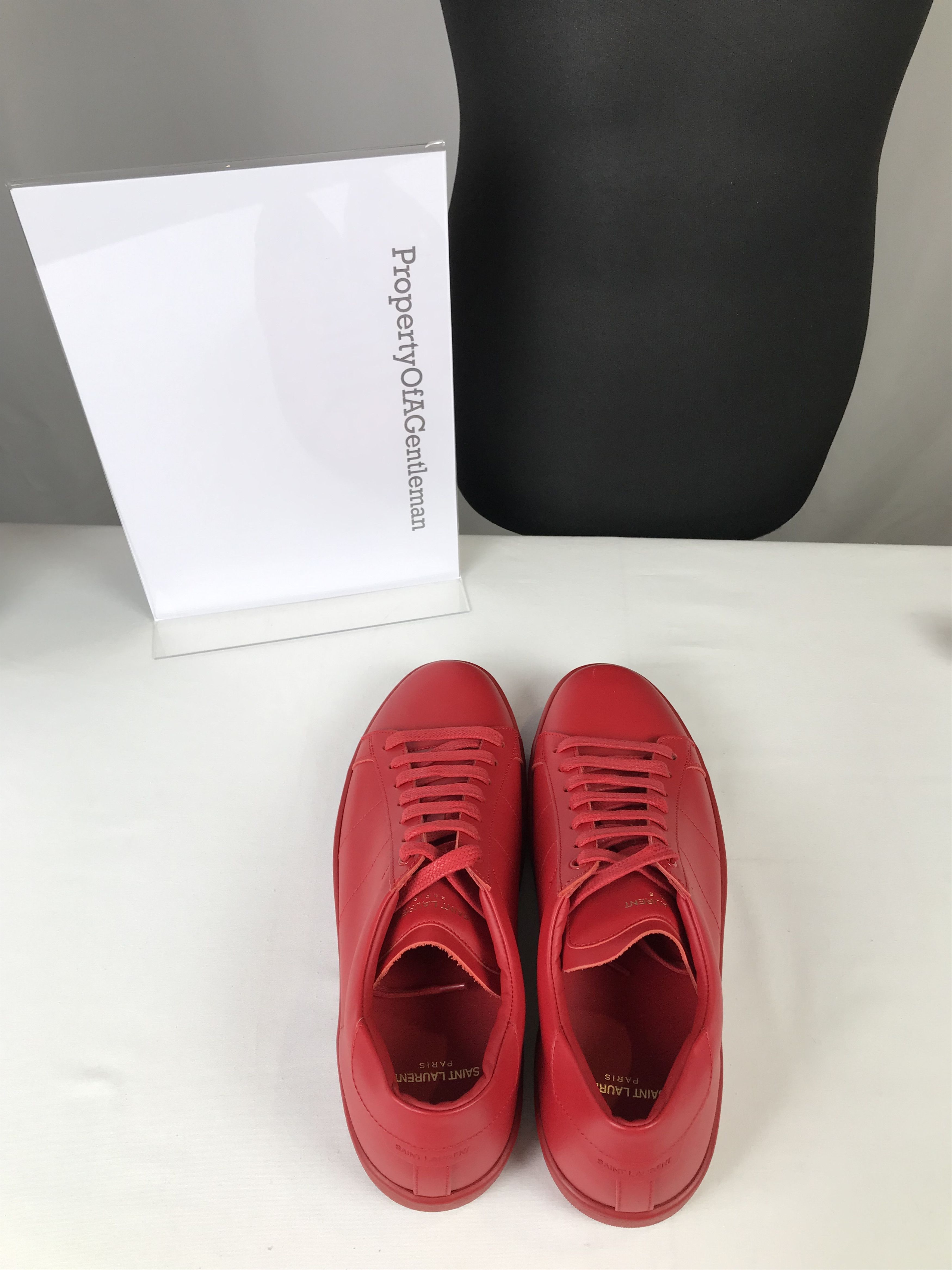 Saint Laurent Paris Saint Laurent Red Low Top Sneaker Size US 10 / EU 43 - 7 Thumbnail