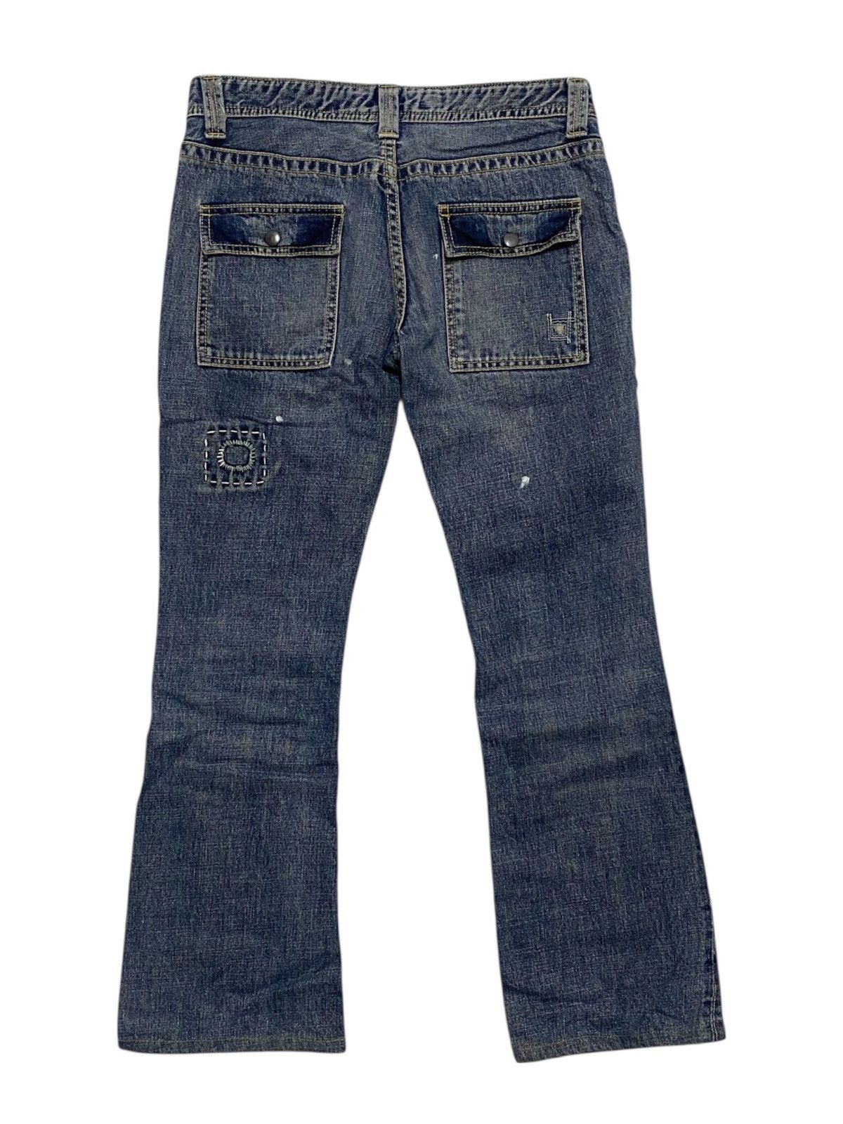 Hysteric Glamour Back Number Sashiko Patchwork Bush Flare Jeans Size US 30 / EU 46 - 4 Thumbnail