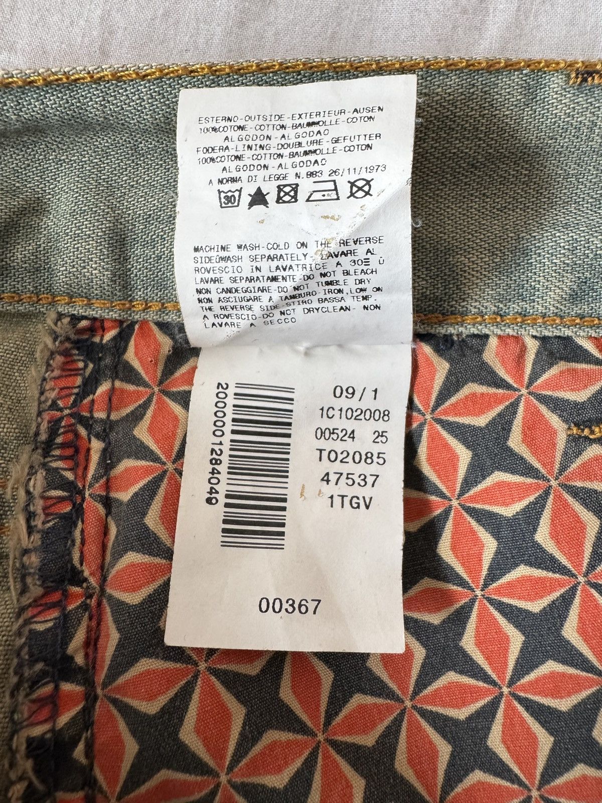 Just Cavalli 🔥🔥 2001 Vintage Roberto Cavalli Treasure Map Denim Pants Size US 29 - 10 Thumbnail