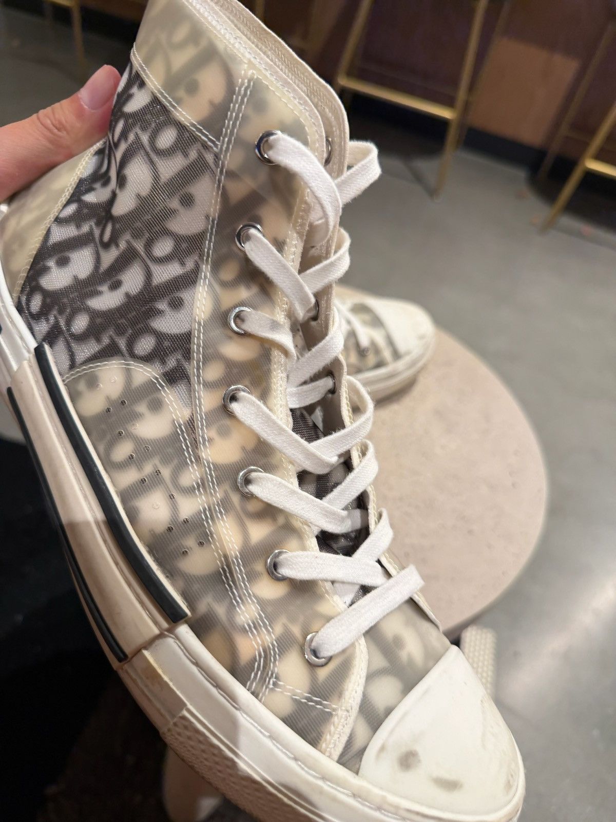 Dior STEAL! Dior Oblique B23 High top shoes Size US 11 / EU 44 - 7 Thumbnail