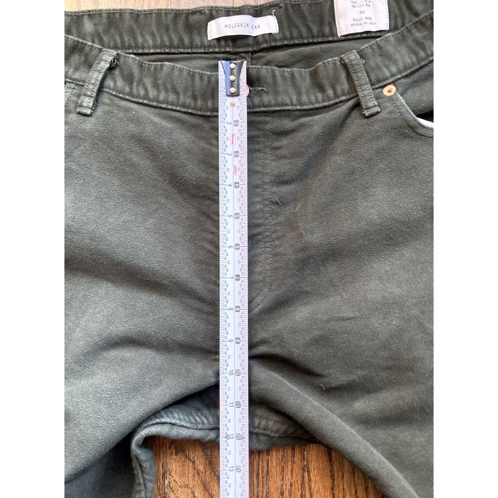 Billy Reid BILLY REID Moleskin Pants Mens Size 40x27 Dark Green Made In USA Size US 40 / EU 56 - 5 Thumbnail