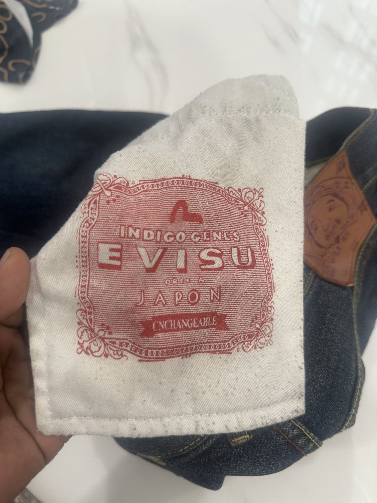 Japanese Brand Evisu Jeans With Embroidered Dragon Vs Tiger Theme Size US 33 - 15 Thumbnail
