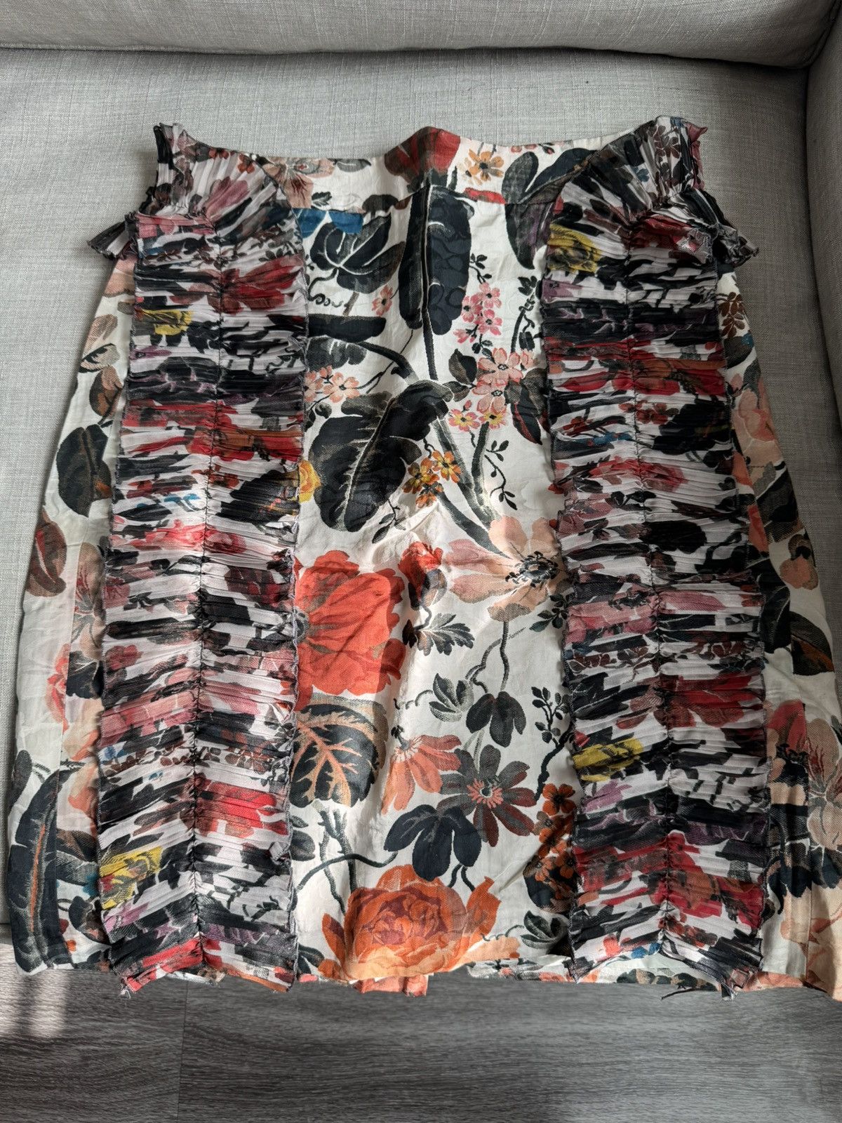Dries Van Noten Dries Van Noten Floral Print Midi Skirt Size 27" / US 4 / IT 40 - 1 Thumbnail
