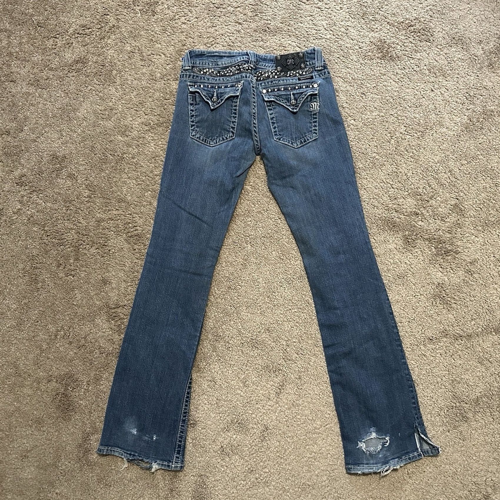 Miss Me VINTAGE Miss Me Jeans 30x32 Bootcut Denim Blue Miss Me Jeans Bootcut Jeans Womens 30x32 Grunge Rhinestone Cowboy 2000s Size 30" / US 8 / IT 44 - 4 Thumbnail
