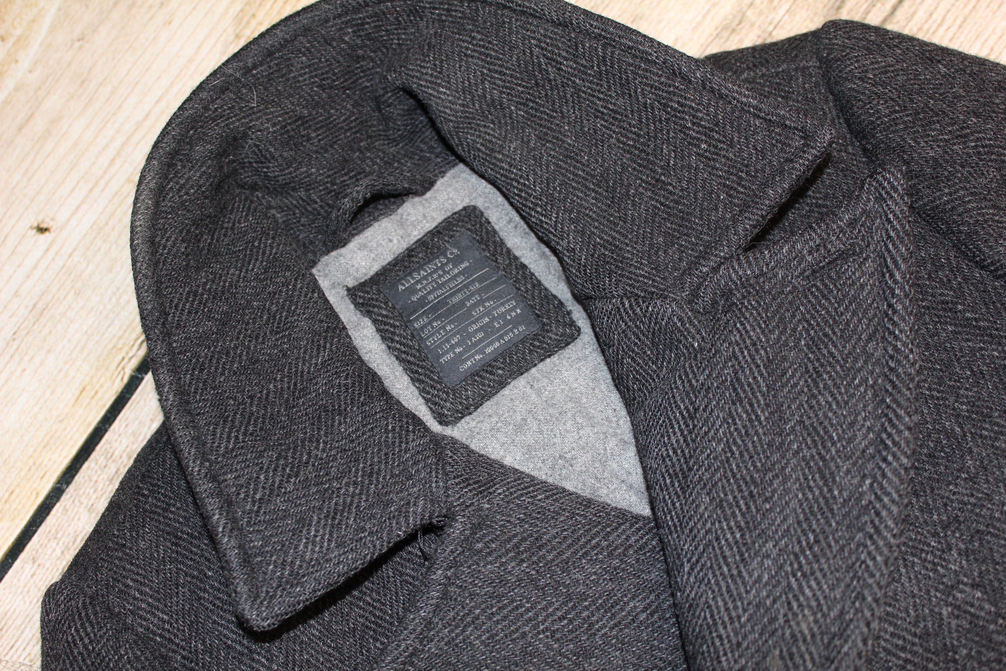 Allsaints Allsaints Spitalfields Thick Wool Trench Blazer Jacket Size US M / EU 48-50 / 2 - 2 Thumbnail
