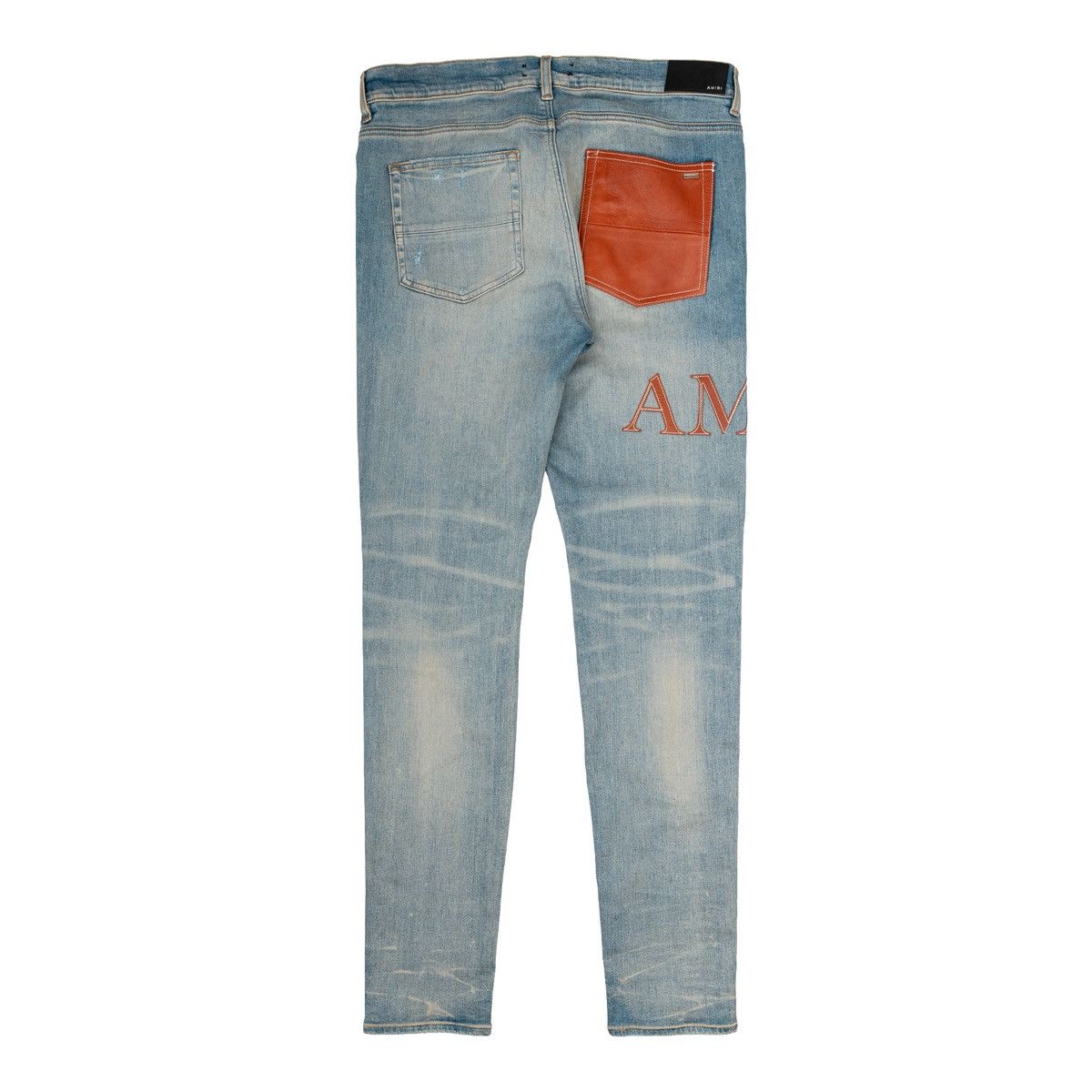 Amiri Amiri Leather Stitch Logo Jeans Clay Indigo Size US 38 / EU 54 - 2 Thumbnail