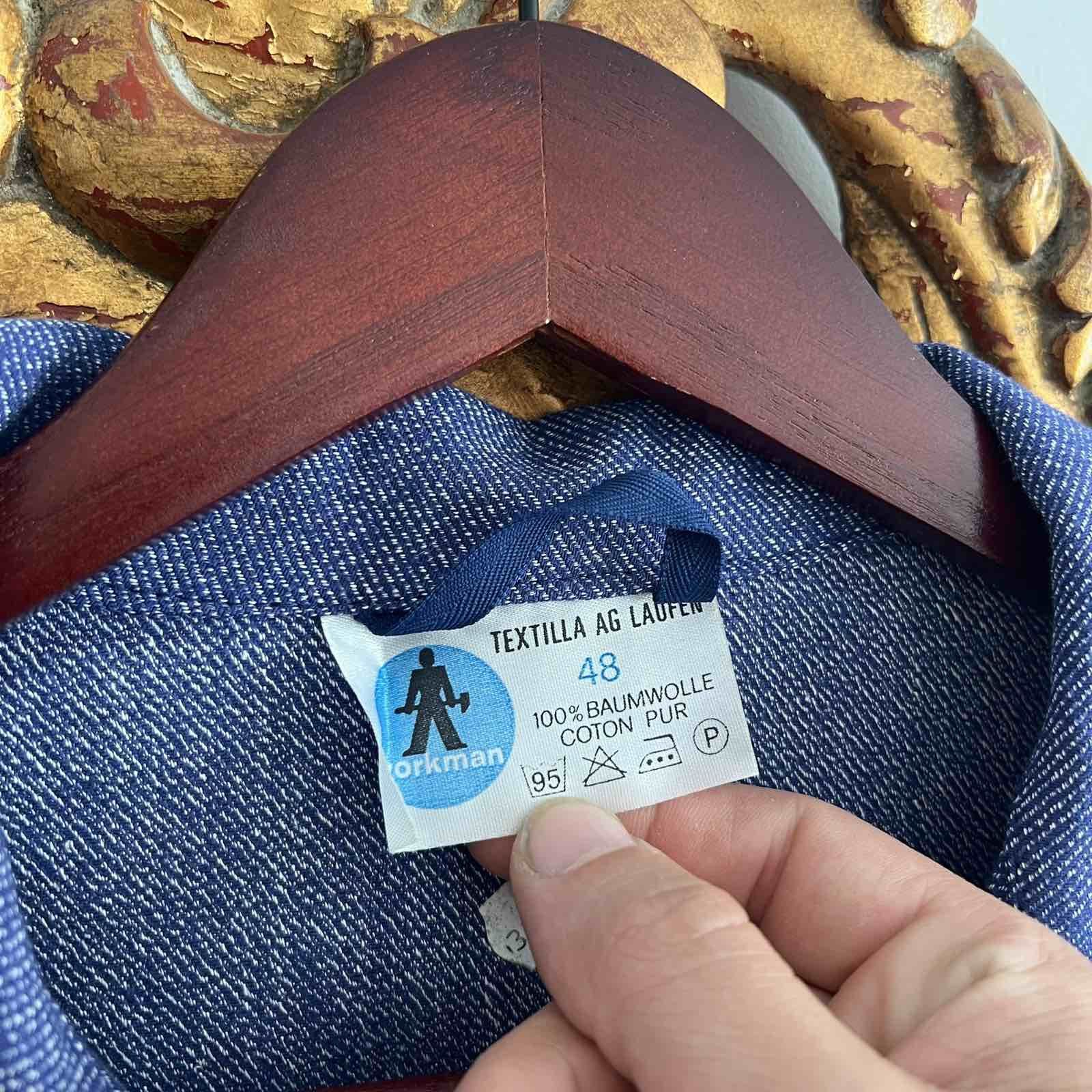 Le Laboureur Vintage Indigo French Workwear DEADSTOCK Jacket Size 48 90s Size US M / EU 48-50 / 2 - 5 Thumbnail