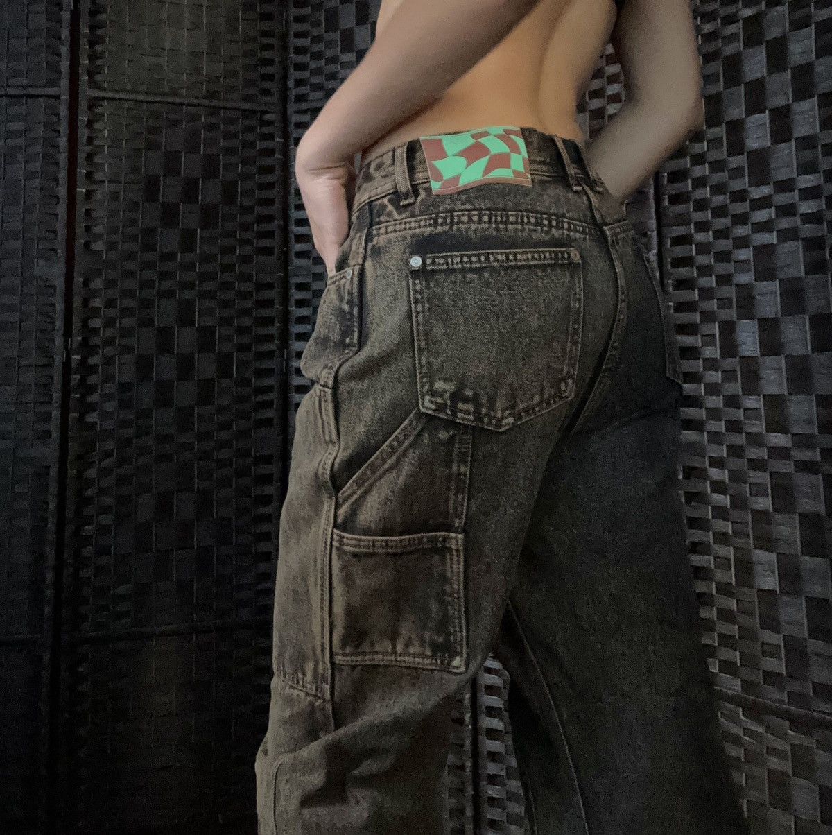 Andersson Bell Andersson Bell Brown High Waist Canvas Jeans Size 28" / US 6 / IT 42 - 3 Thumbnail