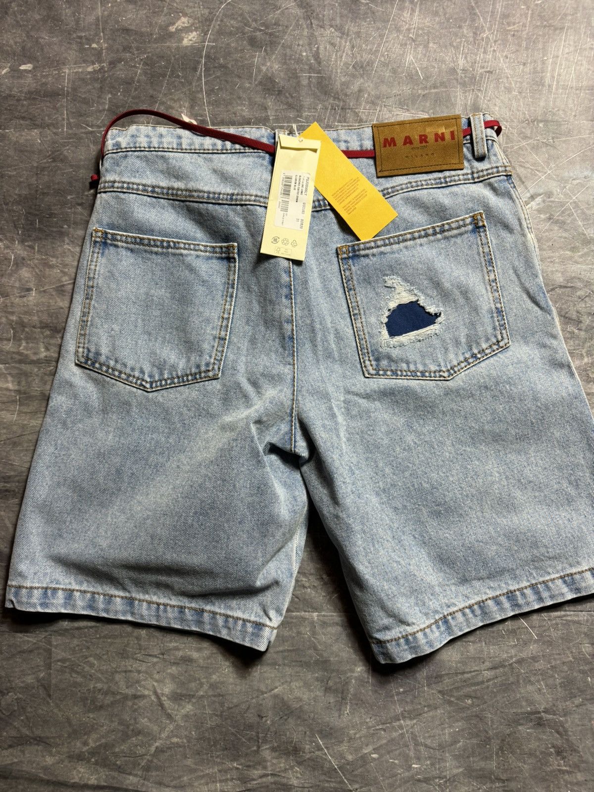 Marni Marni Mohair Patchwork Shorts in Blue Size US 30 / EU 46 - 4 Thumbnail