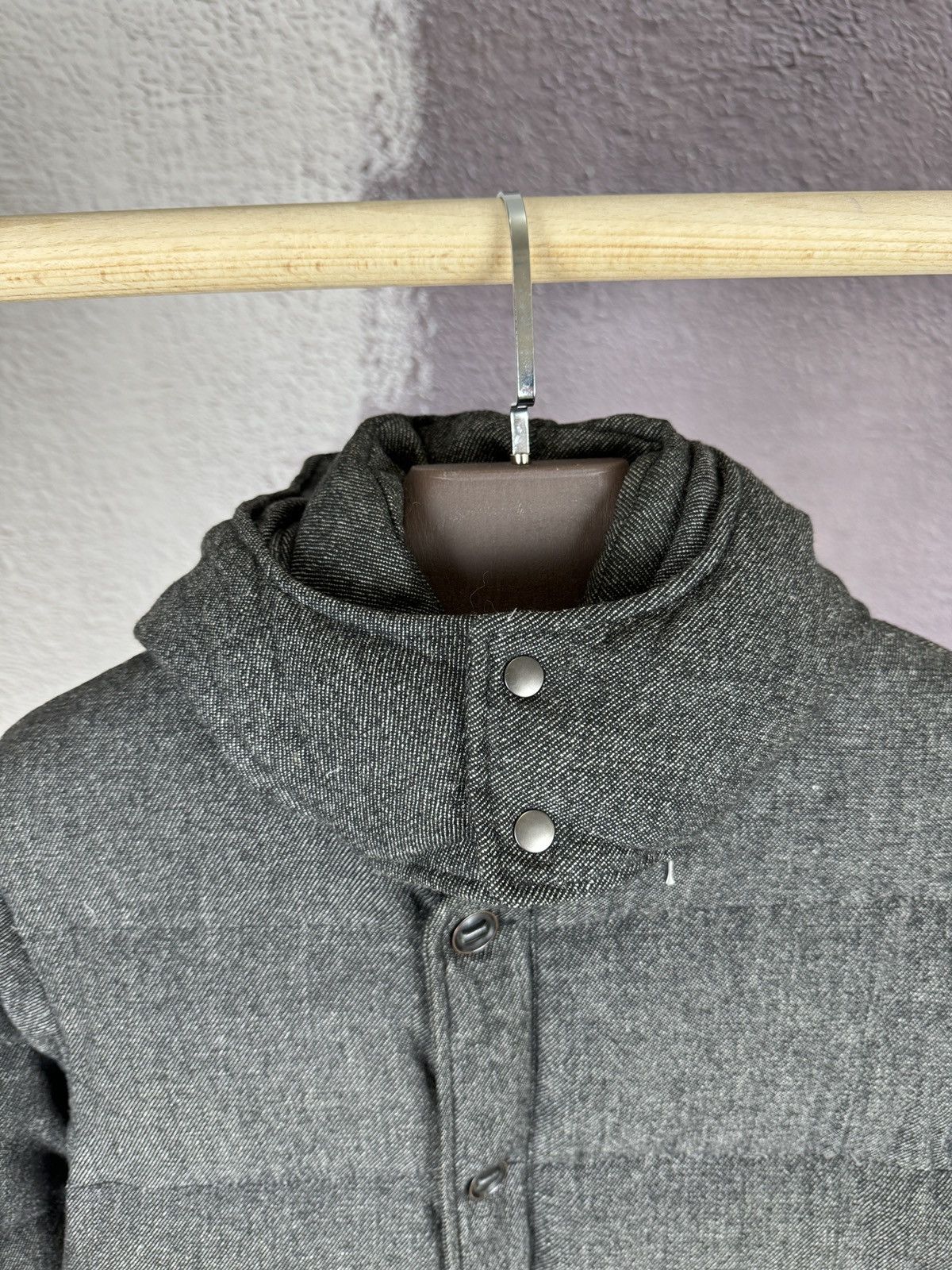 Japanese Brand Urban Research Doors grey wool down quilted jacket coat Size US M / EU 48-50 / 2 - 7 Thumbnail