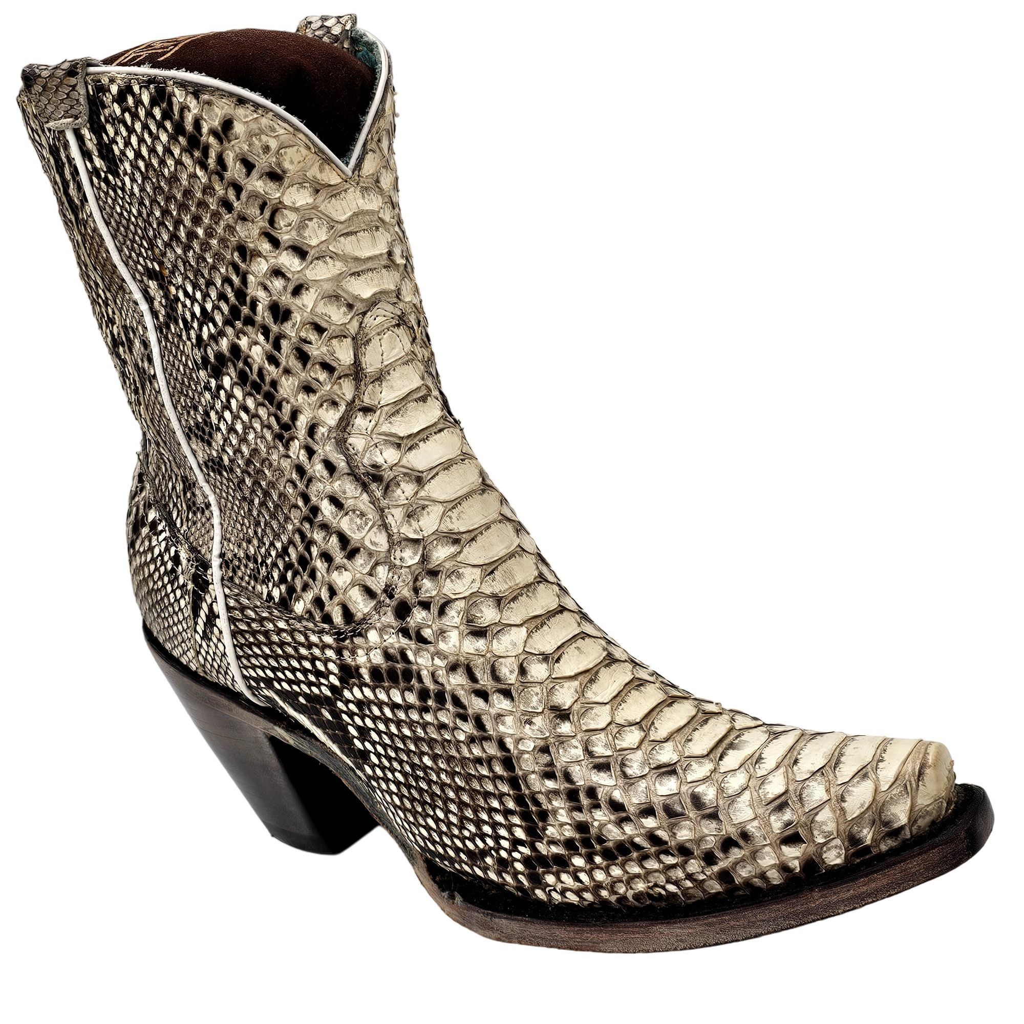 Corral NEW Full Python Corral Cowgirl Ankle Zip Cowboy Western Boot ...