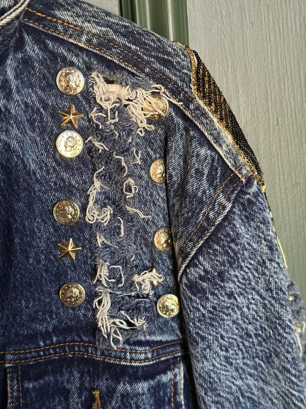 Other Custom Made Denim Jacket Beverly Hills Rolls Royce Studded Size US L / EU 52-54 / 3 - 6 Thumbnail
