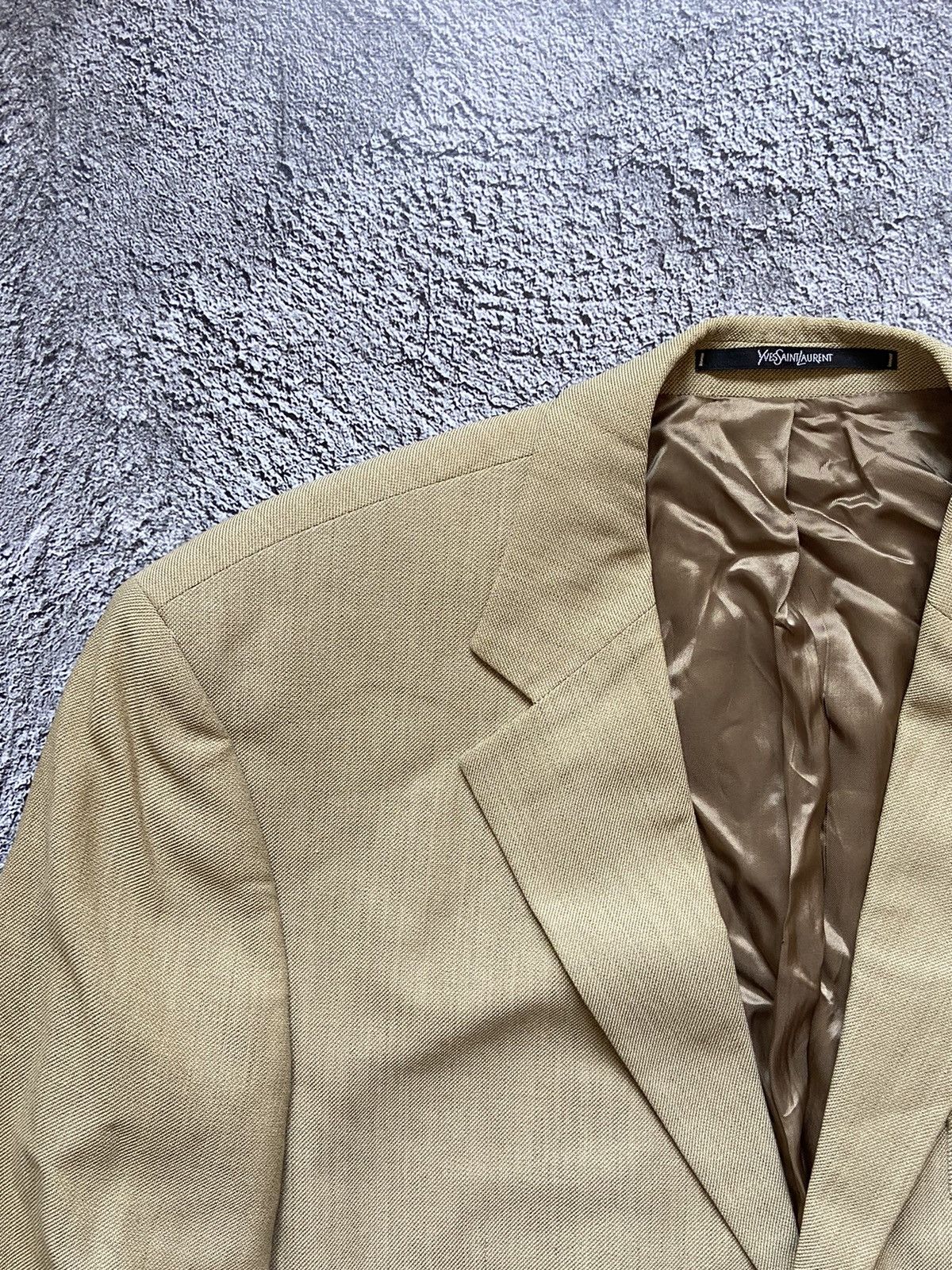 Saint Laurent Paris × Vintage × Yves Saint Laurent Vintage Yves Saint Laurent Distressed Blazer YSL Size 52R - 5 Thumbnail