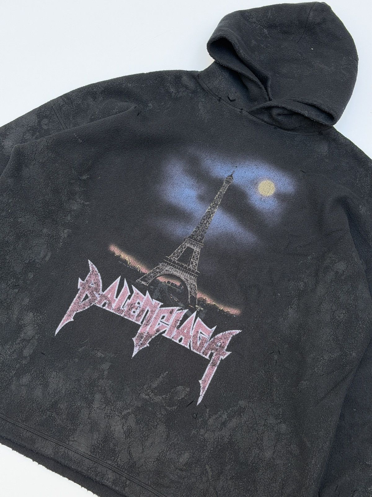 Balenciaga Balenciaga Paris Moon Fleece Oversized Hoodie Size US S / EU 44-46 / 1 - 4 Thumbnail