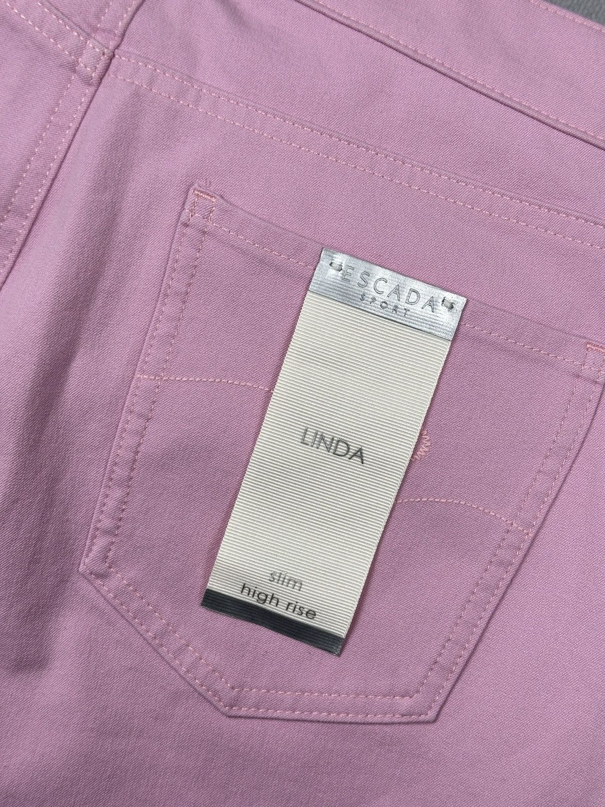 Escada Sport Escada Sport Linda Slim High Rise Pink Jeans Cream Rose Lux Size 36" / US 14 / IT 50 - 8 Thumbnail