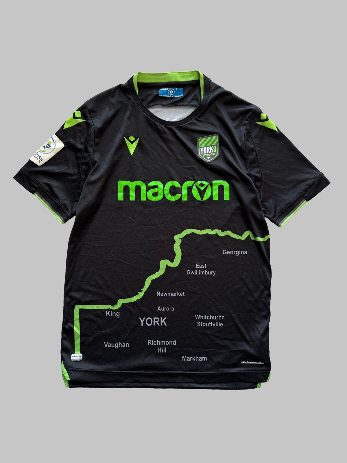 Macron 2020 York 9 Macron Canadian Premier League Away Soccer Shirt Size US L / EU 52-54 / 3 - 1 Thumbnail