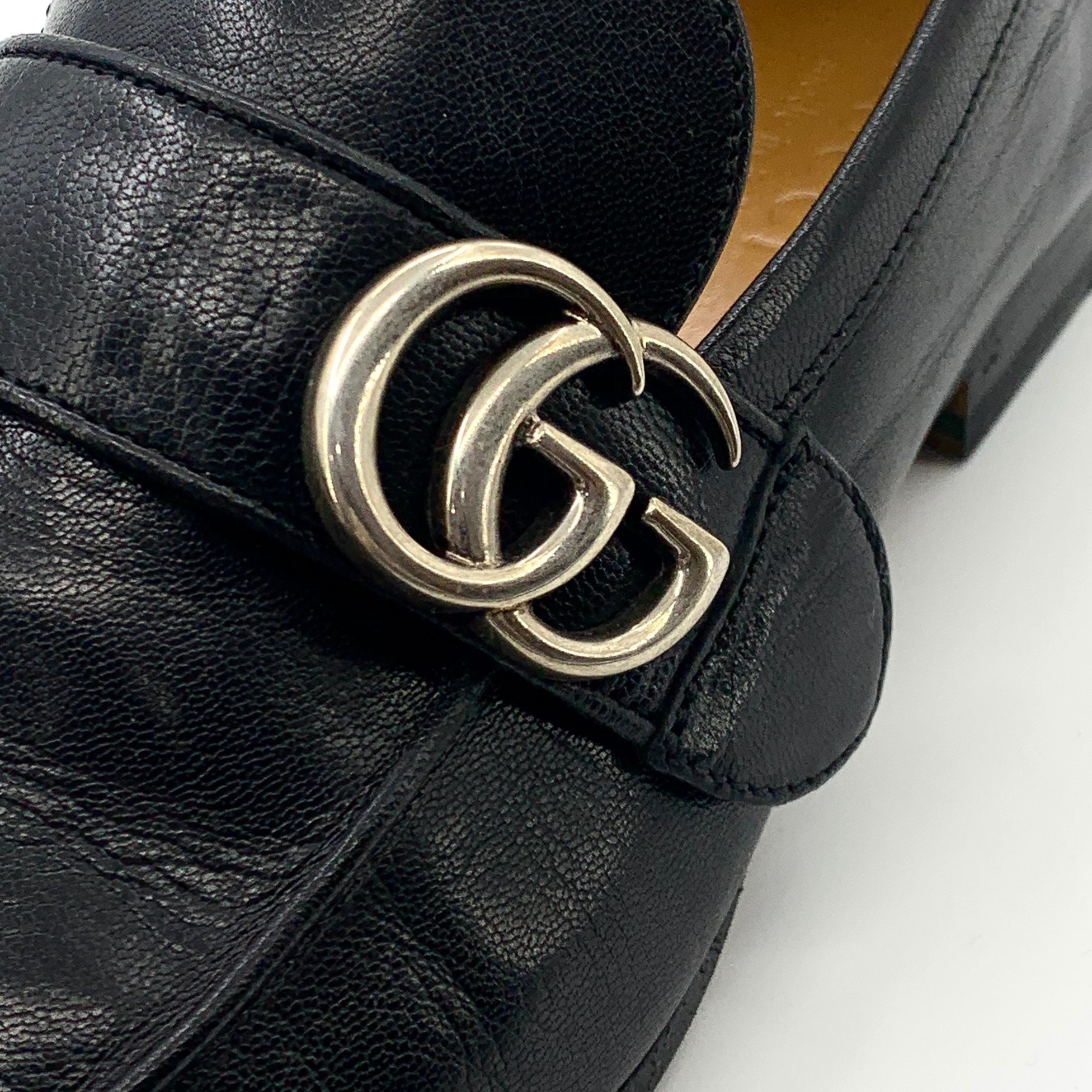 Gucci Gucci Rhyton Black Double-G Buckle Slip-On Loafers (Size 41) Size US 8 / EU 41 - 6 Thumbnail