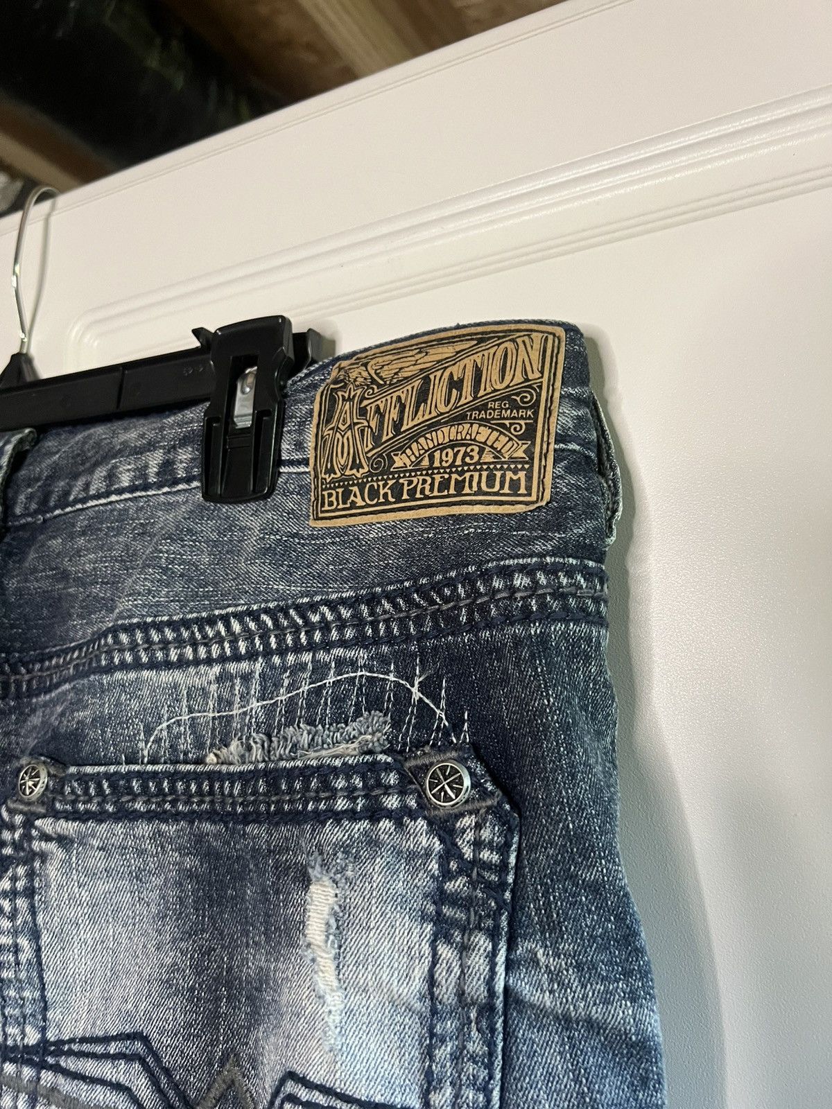 Affliction Y2K Affliction Distressed Cooper Straight Leg Jeans Size US 36 / EU 52 - 7 Thumbnail