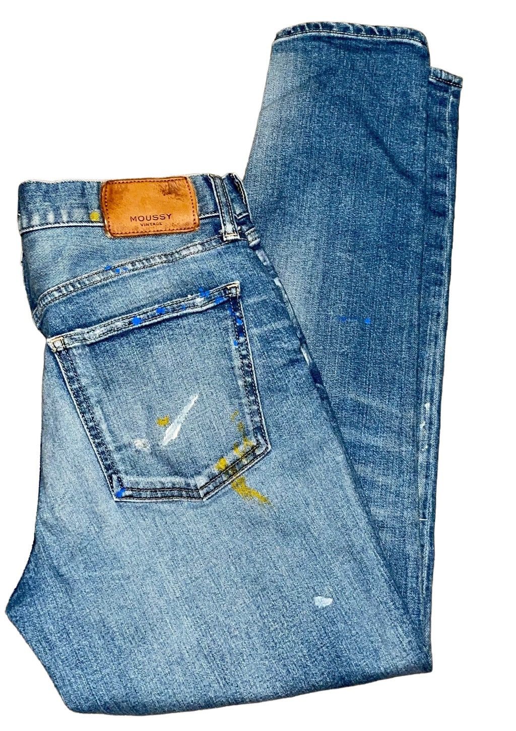MOUSSY Moussy Vintage Dixie Paint Splattered Jean Size 29" - 3 Thumbnail